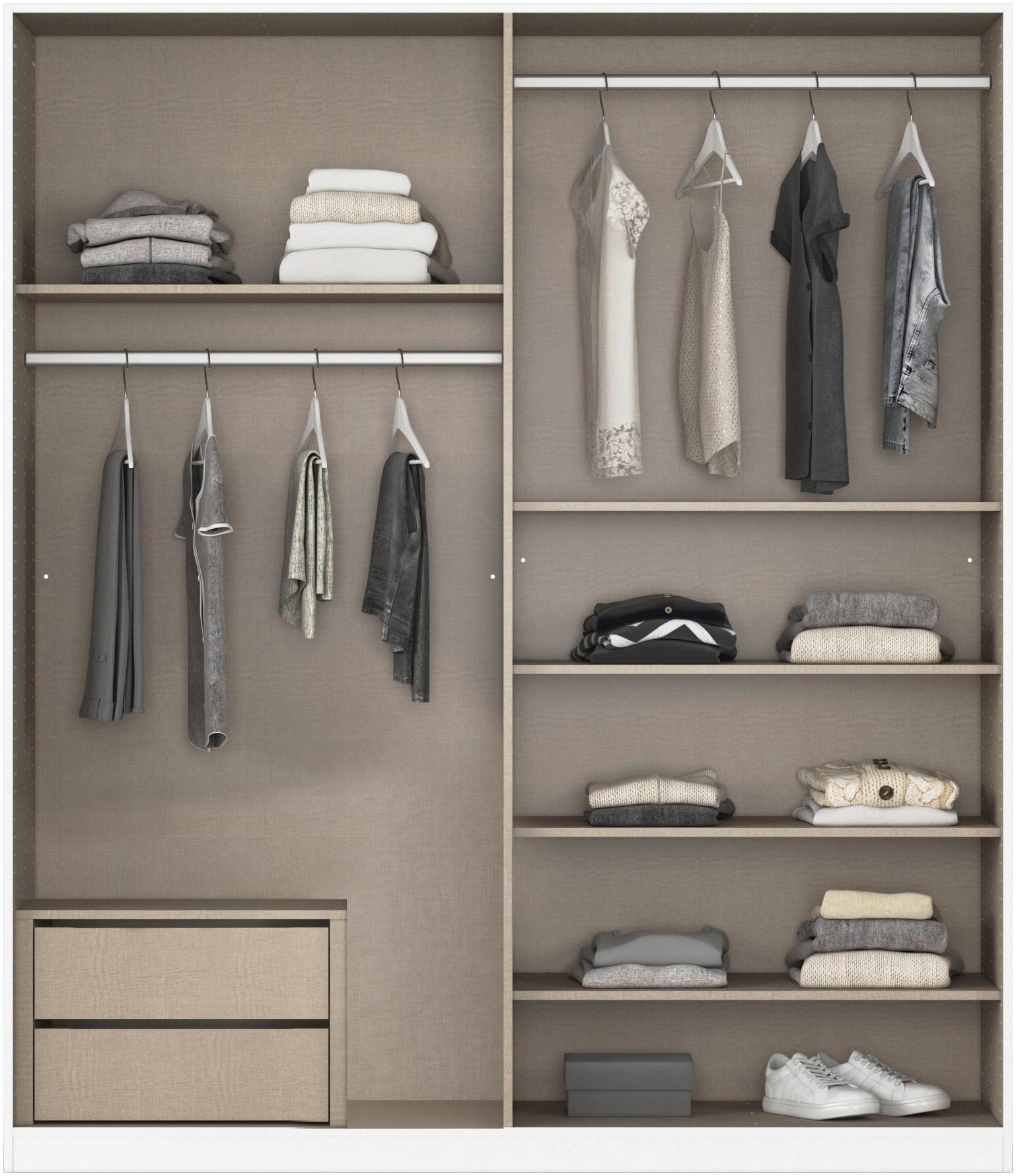 INOSIGN BY RAUCH Drehtürenschrank »Ferris Schrank Breite 2,10m BESTSELLER Schlafzimmerschrank«, Kleiderschrank mit Spiegel in den Ausführungen BASIC/CLASSIC/PREMIUM