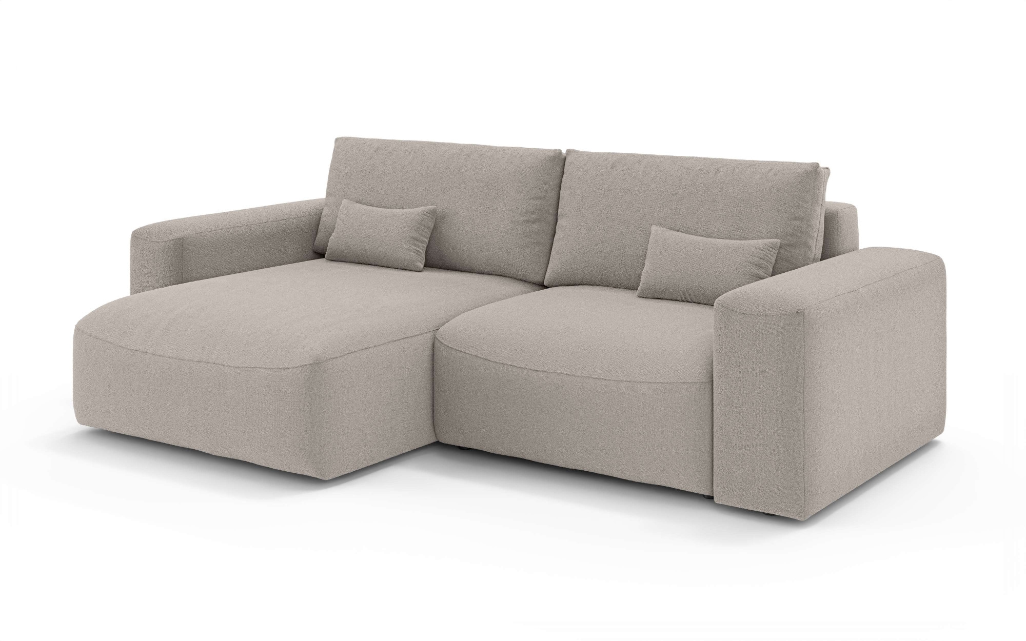 OTTO home Ecksofa »MATTS Schlafsofa mit Bettkasten, Maße B/T/H: 265/159/89 cm« L-Form mit Recamiere rechts oder links, hoher Sitzkomfort