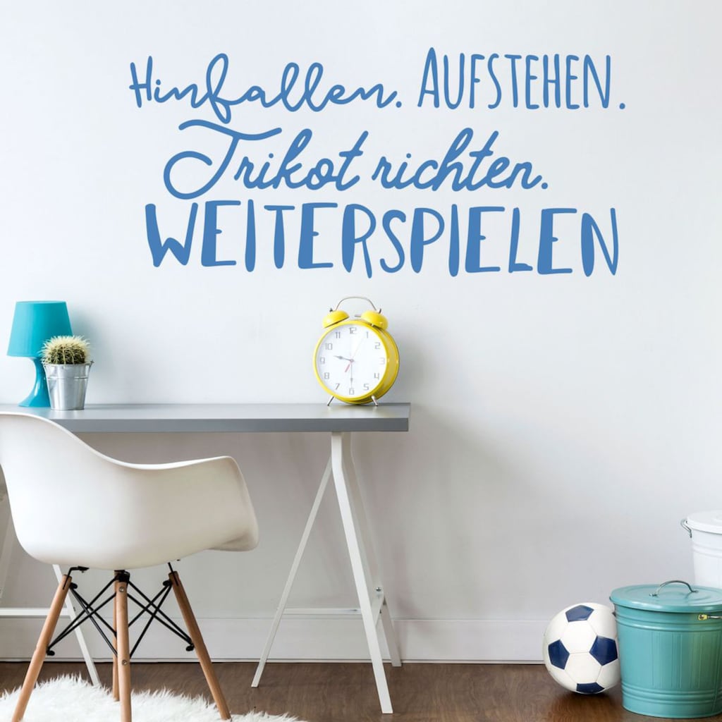 Wall-Art Wandtattoo »Spruch Hinfallen und Weiterspielen«, (1 St.)