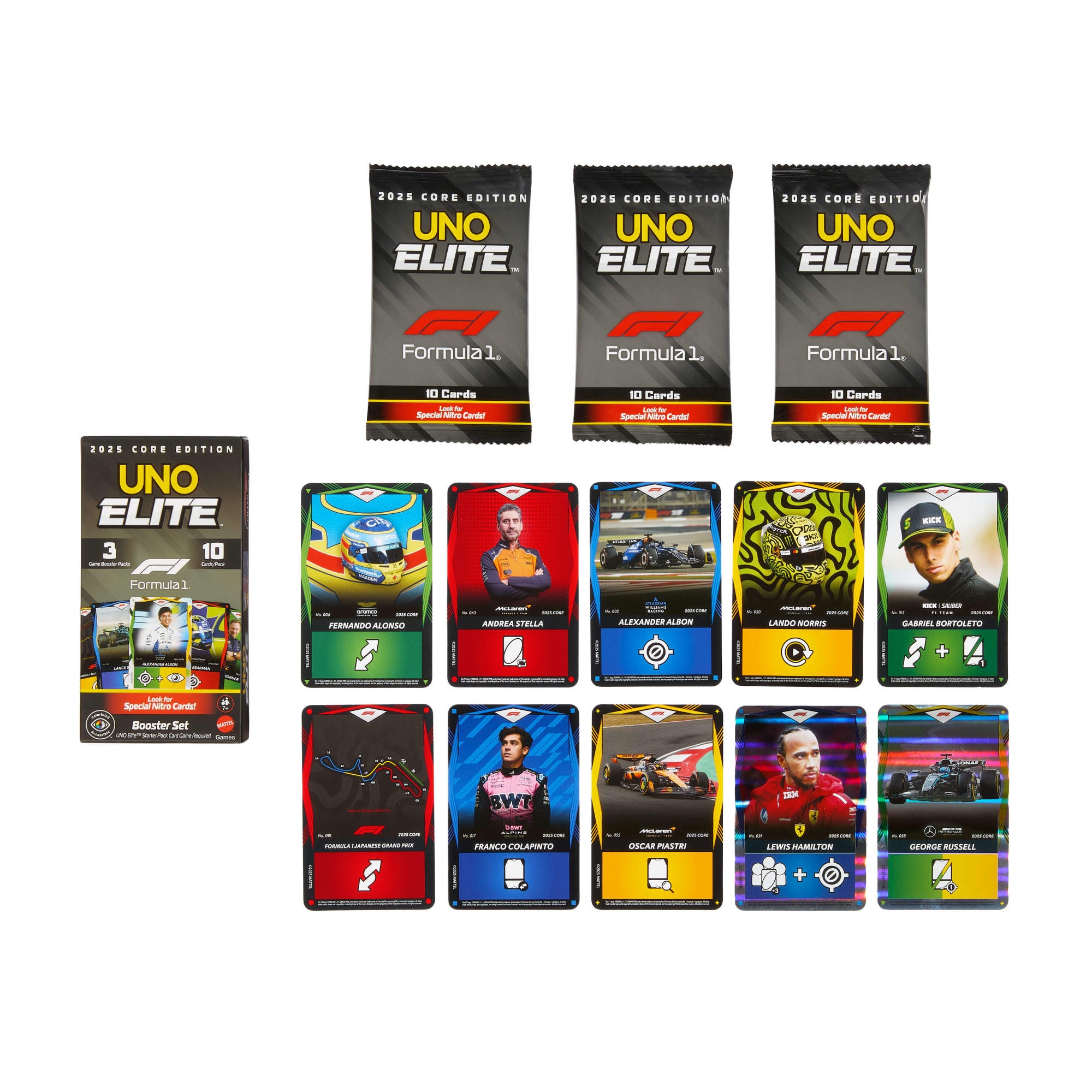 Mattel games Spiel »UNO Elite F1 Booster-Set«