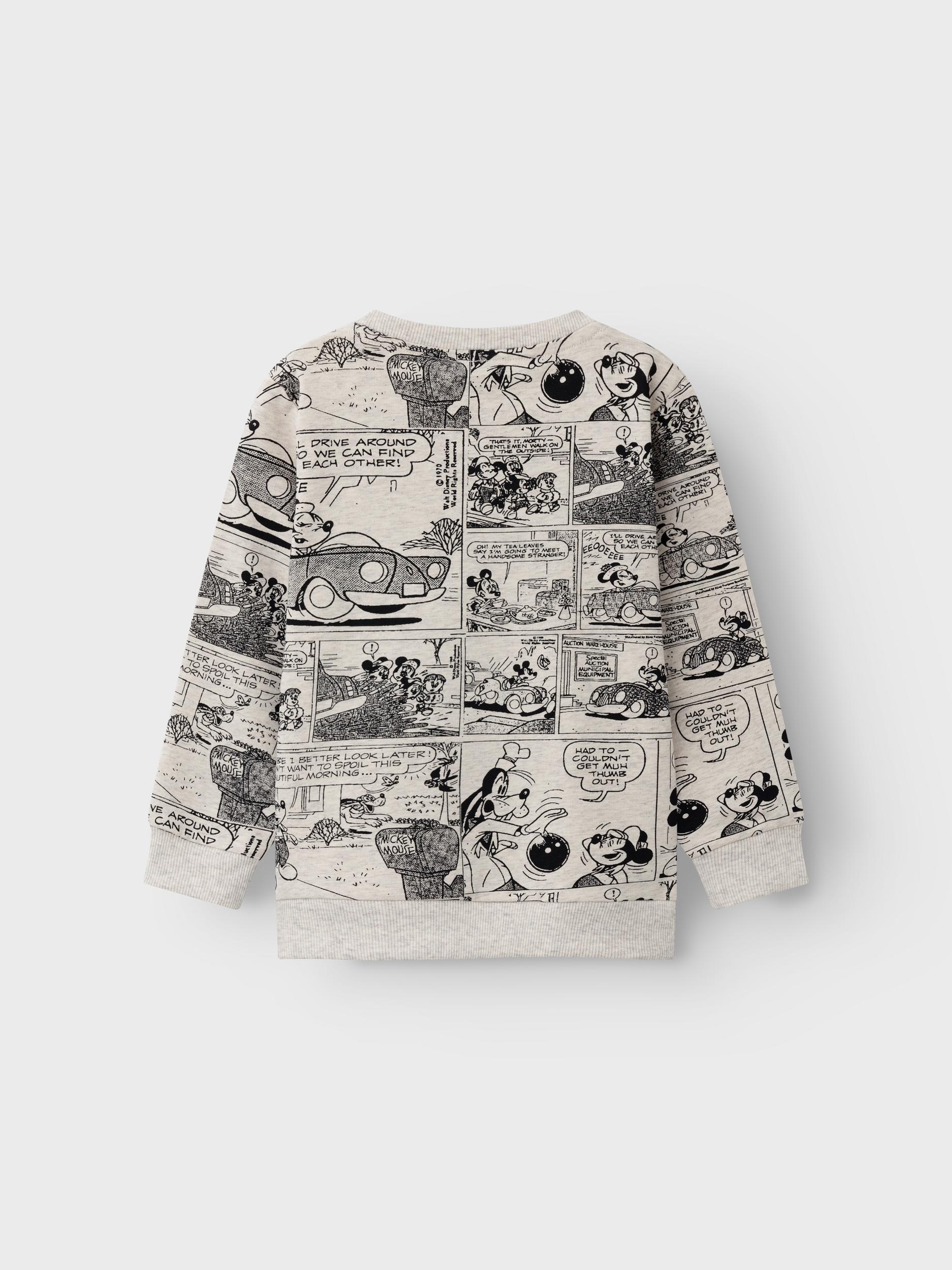 Ärmelbündchen BRU«, gerippten Online OTTO mit im Sweatshirt Shop Name SWEAT MICKEY It »NMMOBIS