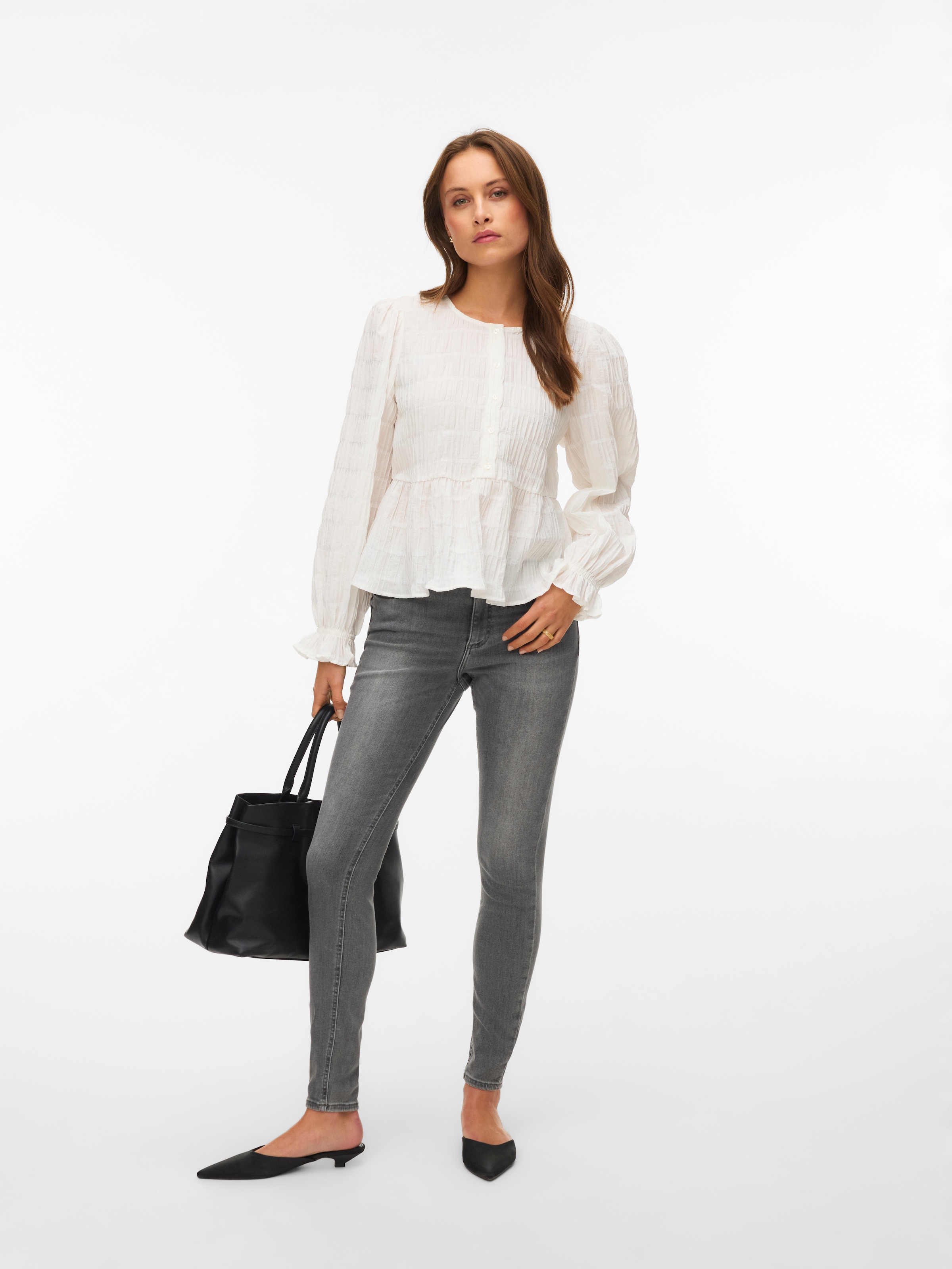 Vero Moda Skinny-fit-Jeans »VMPOLLY MR SKINNY JEANS RA223 NOOS« Baumwollmischung, skinny fit