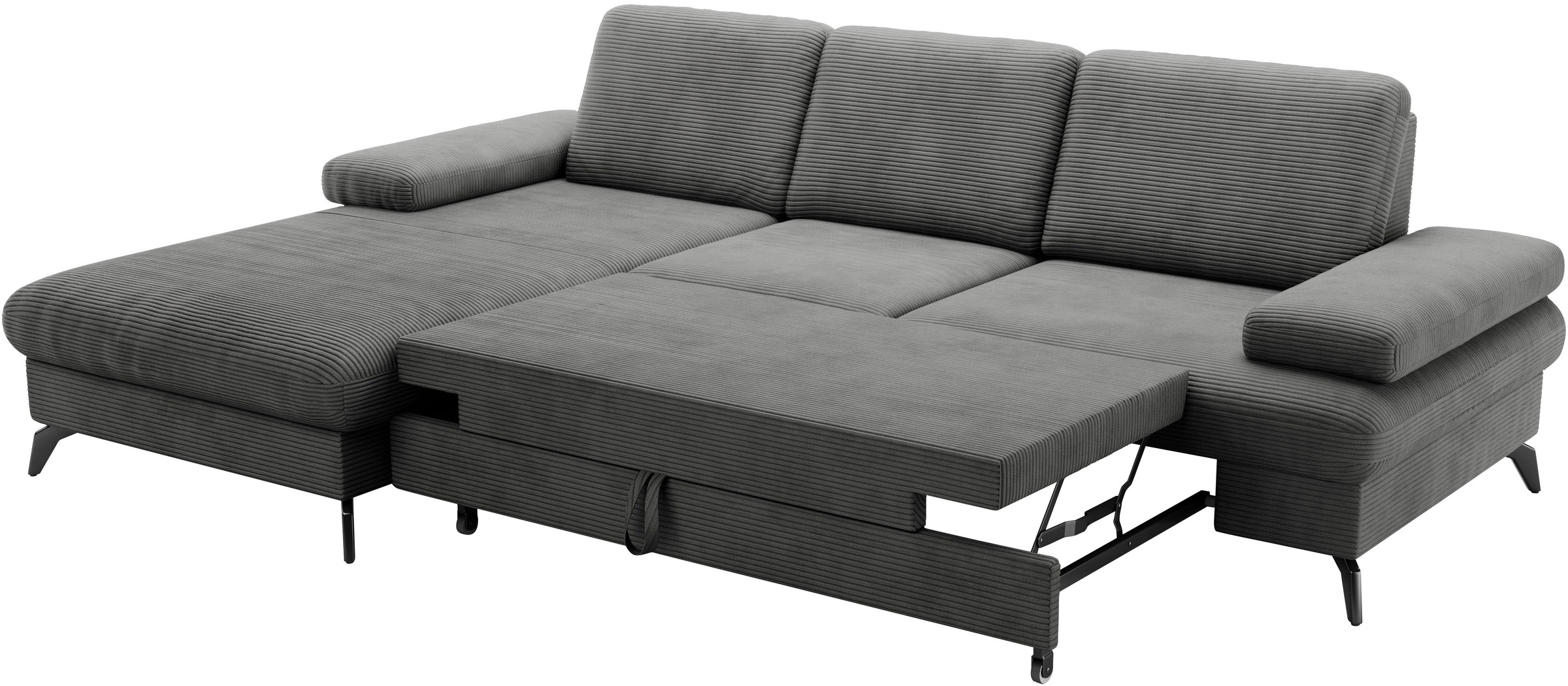 sit&more Ecksofa »Morris Jubi L-Form«, inkl. Armteilfunktion und 1 Zierkissen, wahlweise mit Bettfunktion