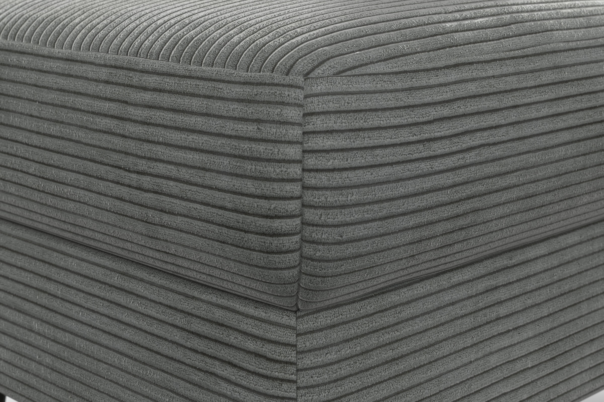 Home affaire Polsterhocker »Summer« inkl. Stauraum, Cord-Bezug, wengefarbene Holzfüße