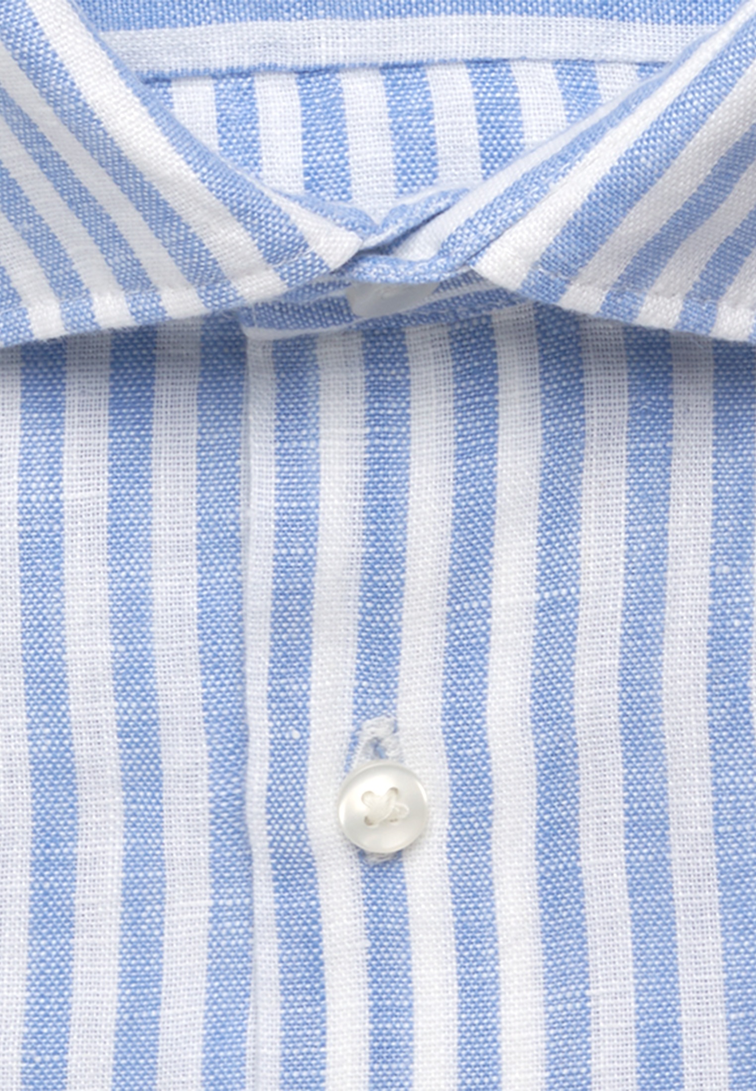 seidensticker Leinenhemd »Schwarze Rose« Shaped 1/2 Kentkragen Gestreift