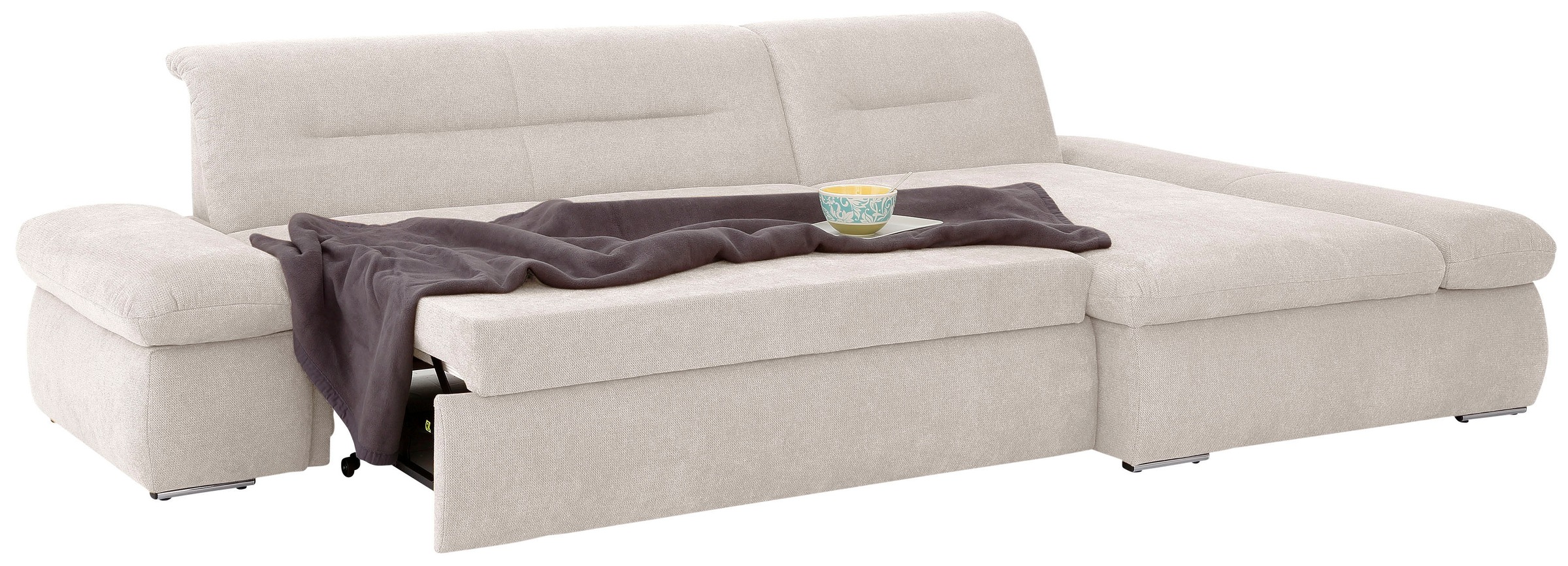 INOSIGN Ecksofa »Avesa L-Form«, Wahlweise mit Armteilvertsellung und Bettfunktion, B/T/H: 300/172/80cm