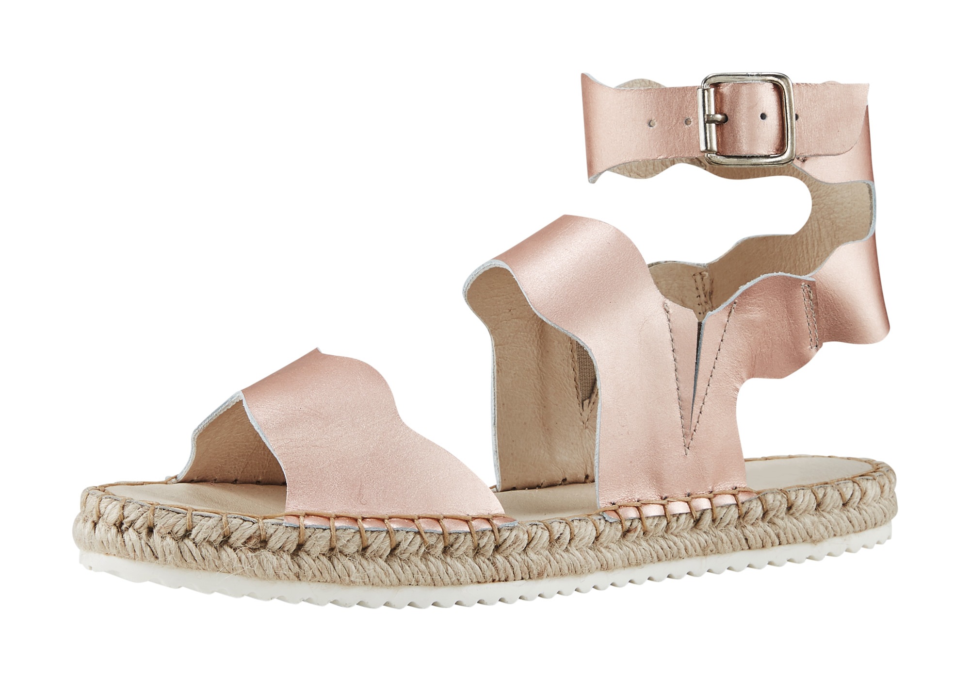 Espadrilles in Metallic-Optik