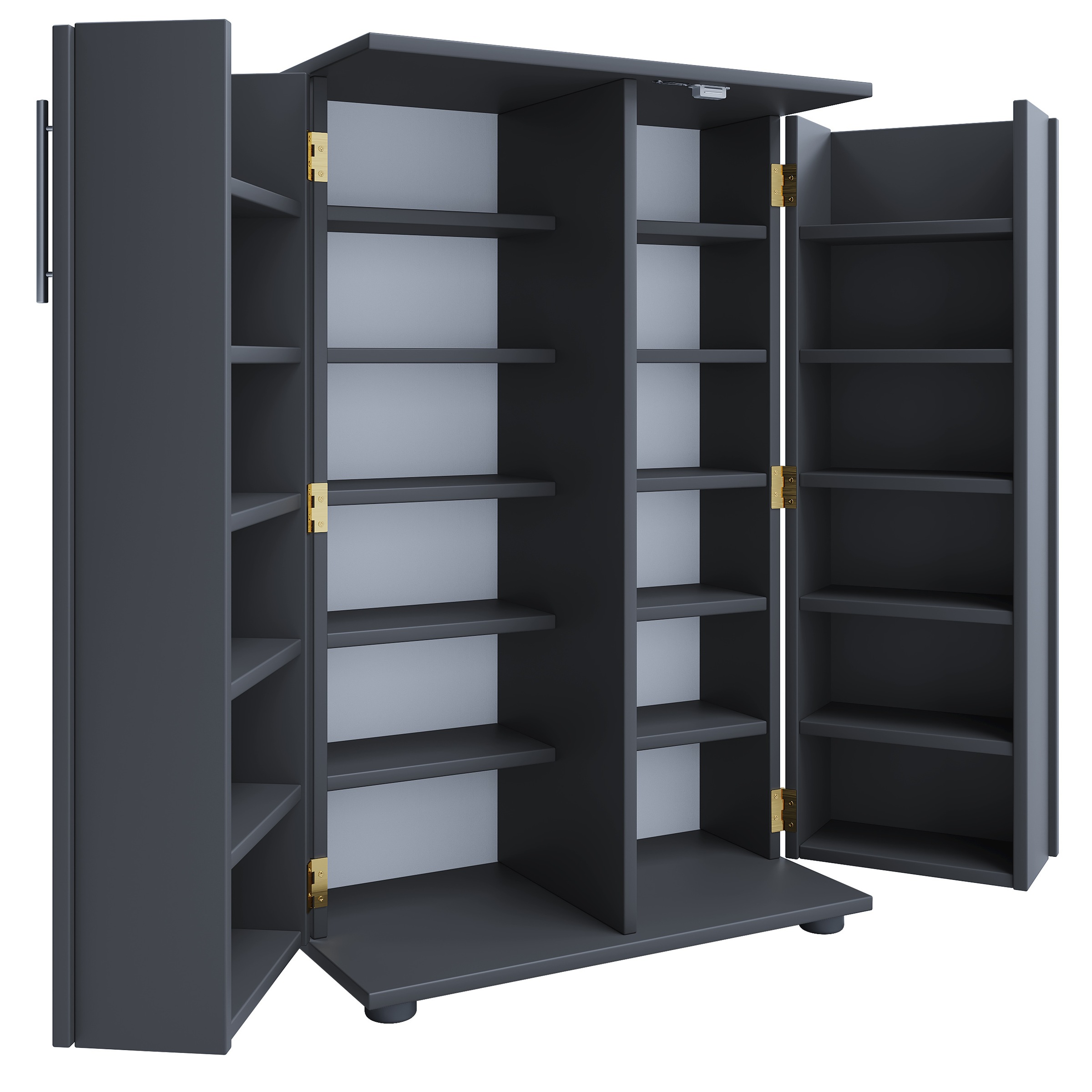VCM Media-Regal »Holz Schrank CD DVD Regal abschließbar Engalo XL«