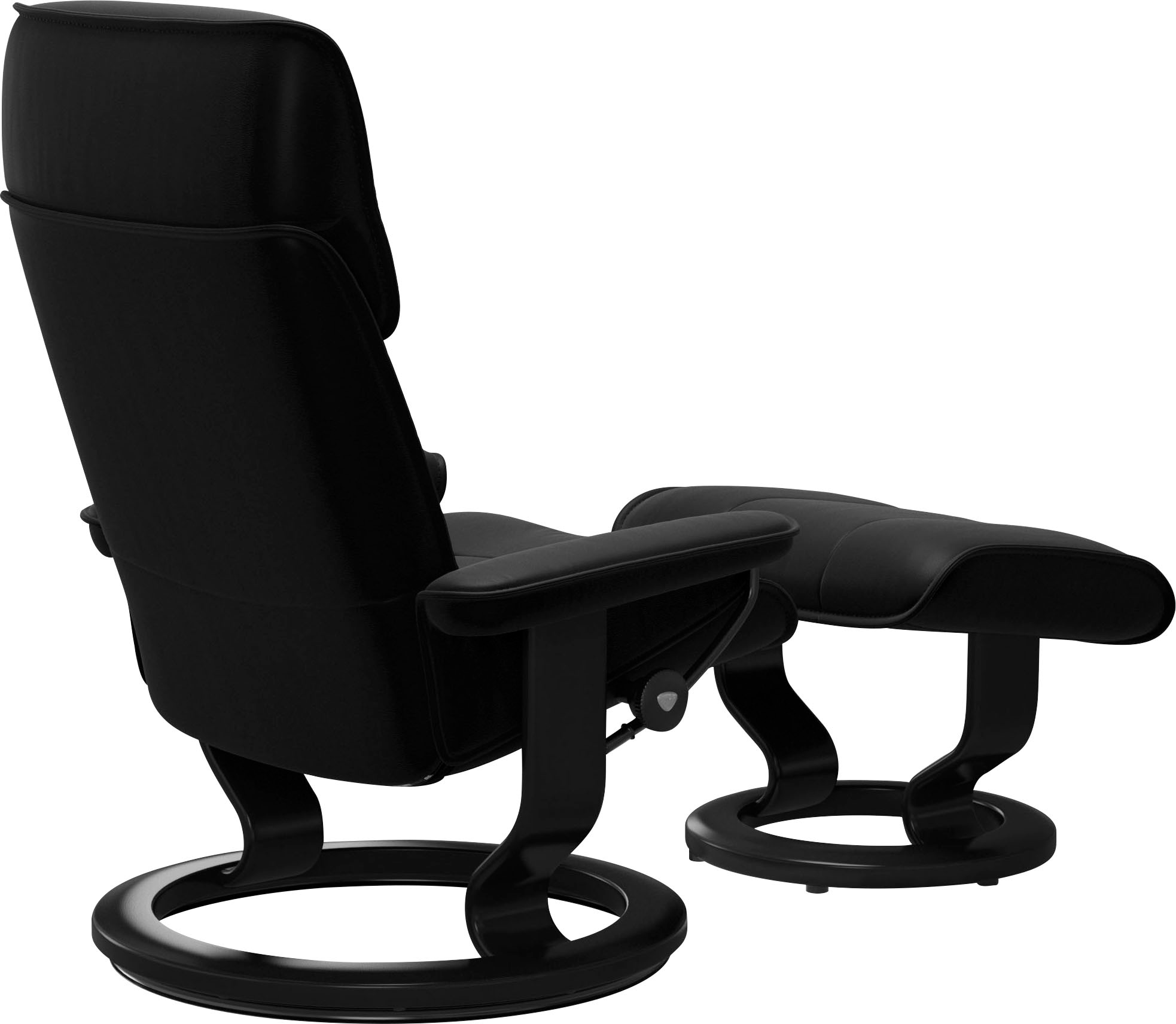 Stressless® Relaxsessel »Admiral«, (Set, Relaxsessel inkl. Hocker), mit Classic Base, Größe M & L, Gestell Schwarz