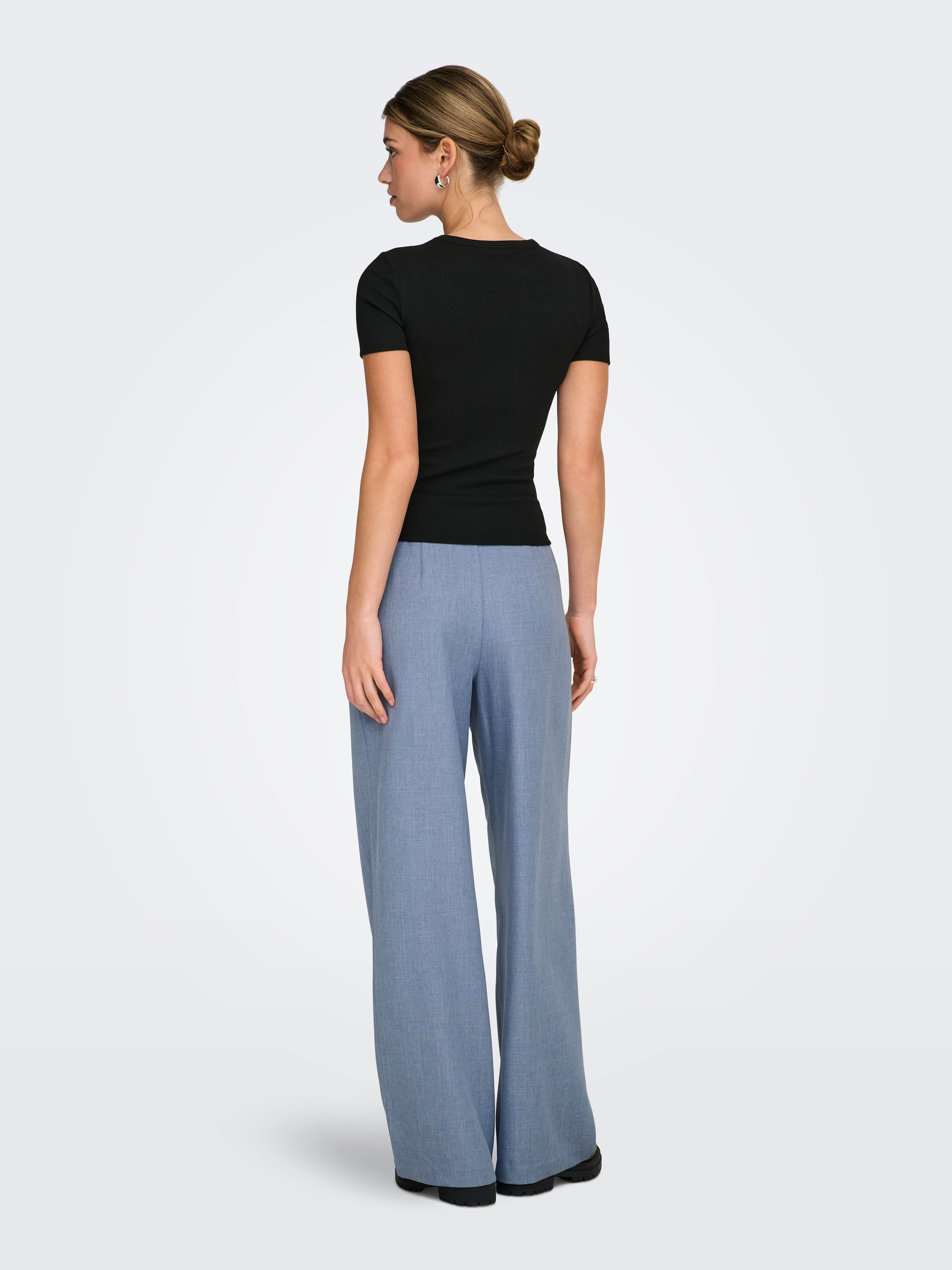 ONLY Anzughose »ONLLINDA HW STR MEL PANTS TLR NOOS«  Materialmix