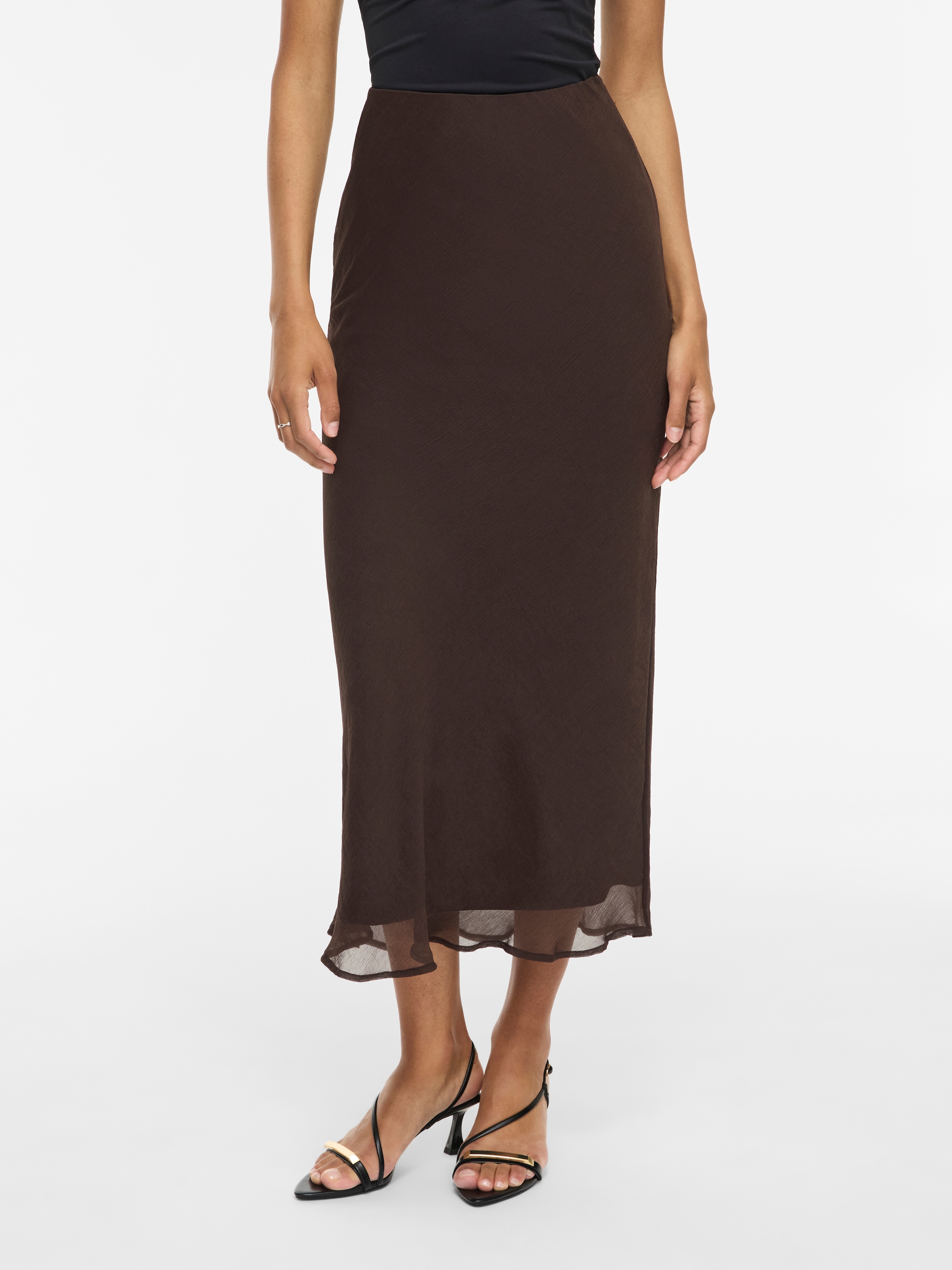 Vila Maxirock »VIFALIA HW ANKLE SKIRT - NOOS« aus Polyester, hohe Leibhöhe, pflegeleicht