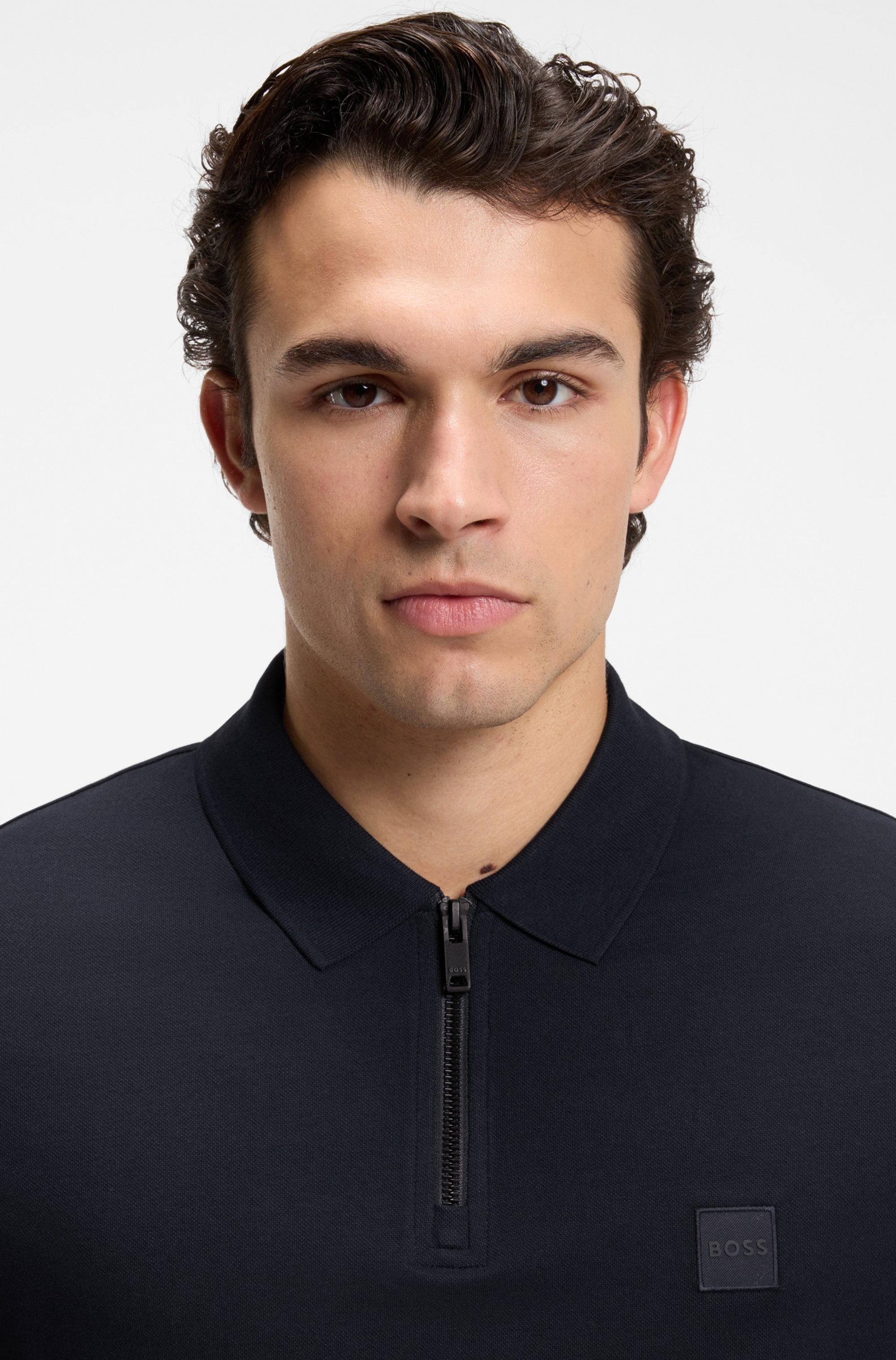 BOSS ORANGE Poloshirt »Passerzip Regular Fit Zipper« Zip Classic Stretch Pique Polo, pflegeleicht