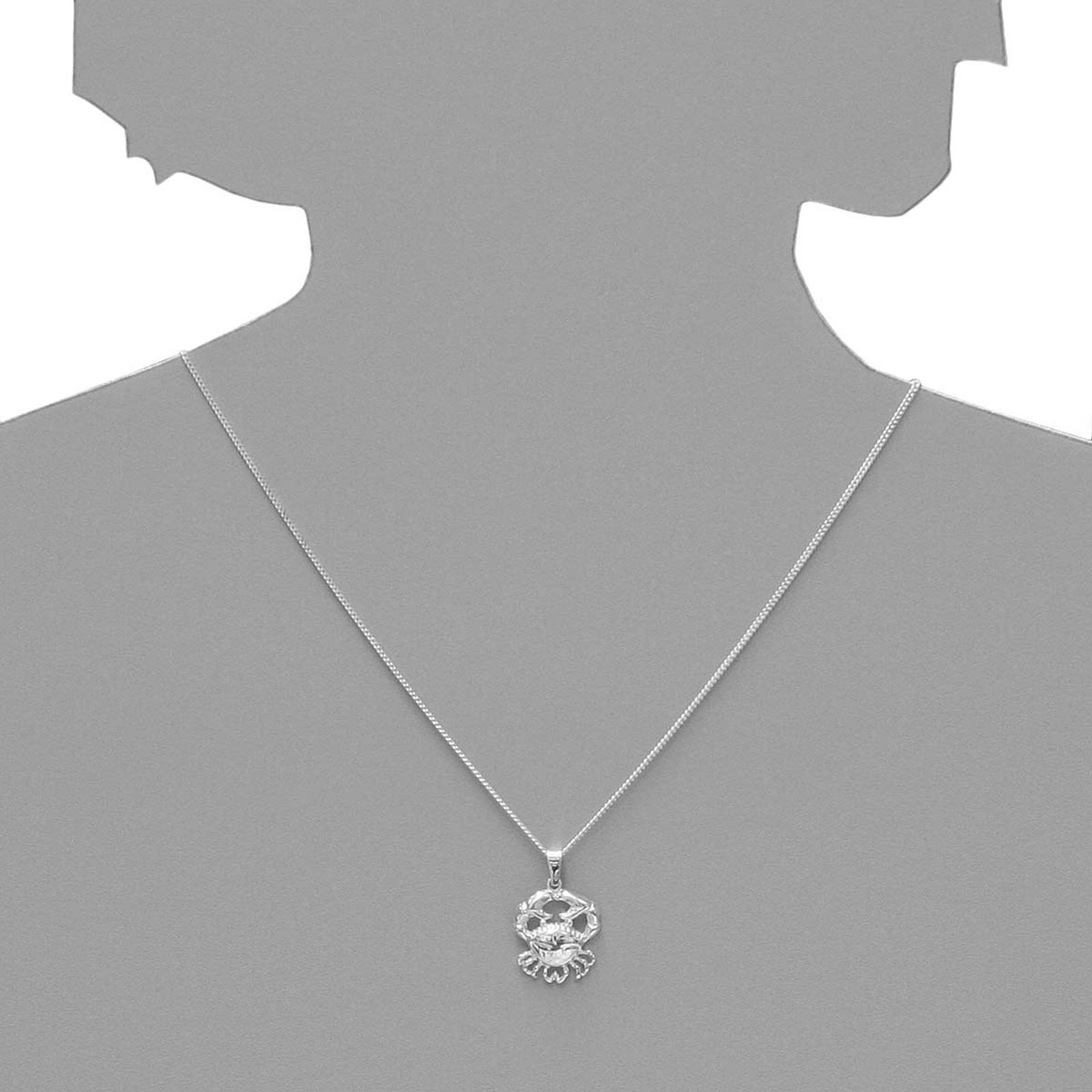 OSTSEE-SCHMUCK Kette mit Anhänger »- Tierkreiszeichen Krebs - Silber 925/000 -,«