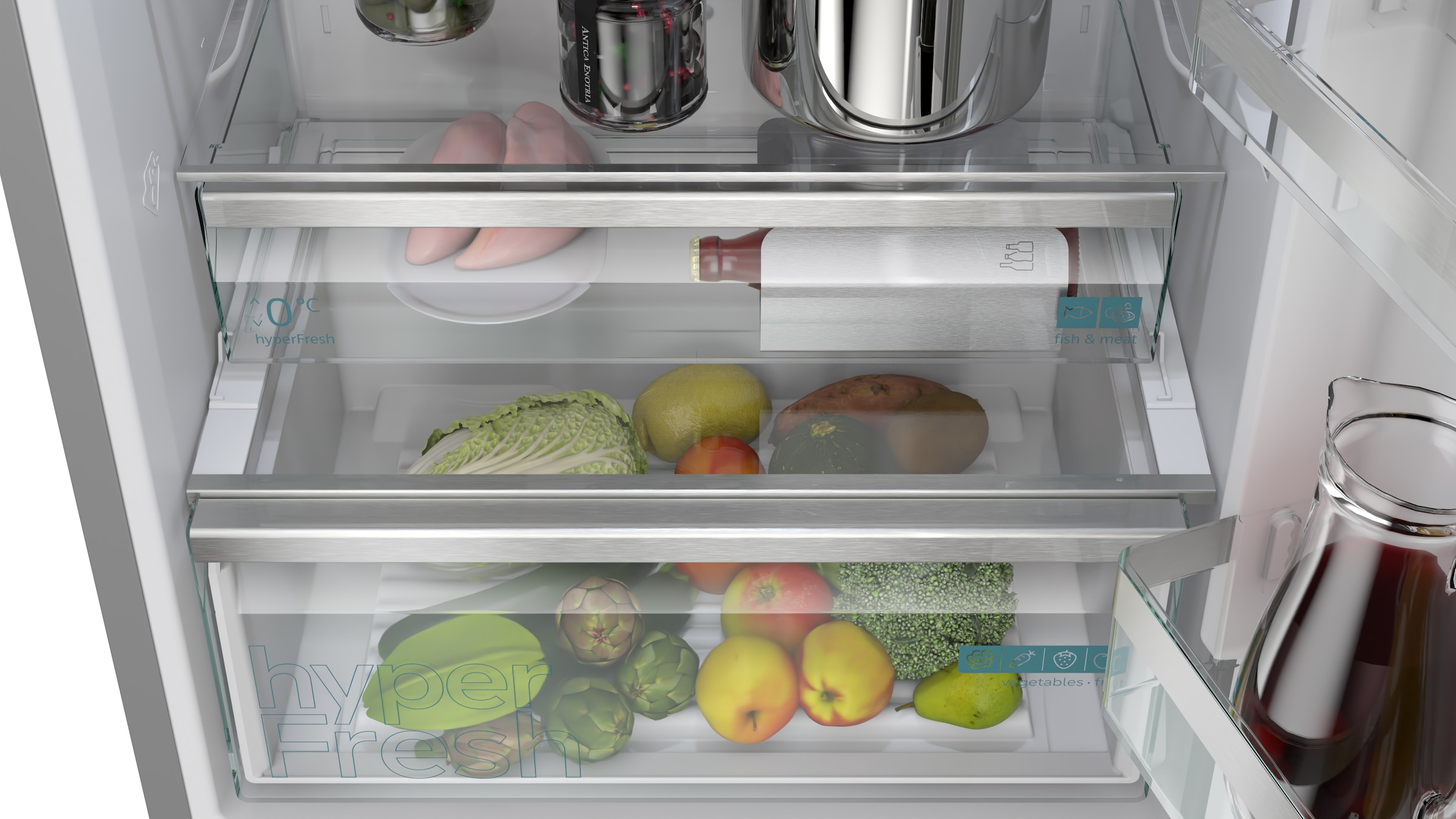 SIEMENS Kühl-/Gefrierkombination iQ500 »KG49NAIBG« 203 cm hoch 70 cm breit hyperFresh System für frisches Obst und Gemüse sowie Total noFrost