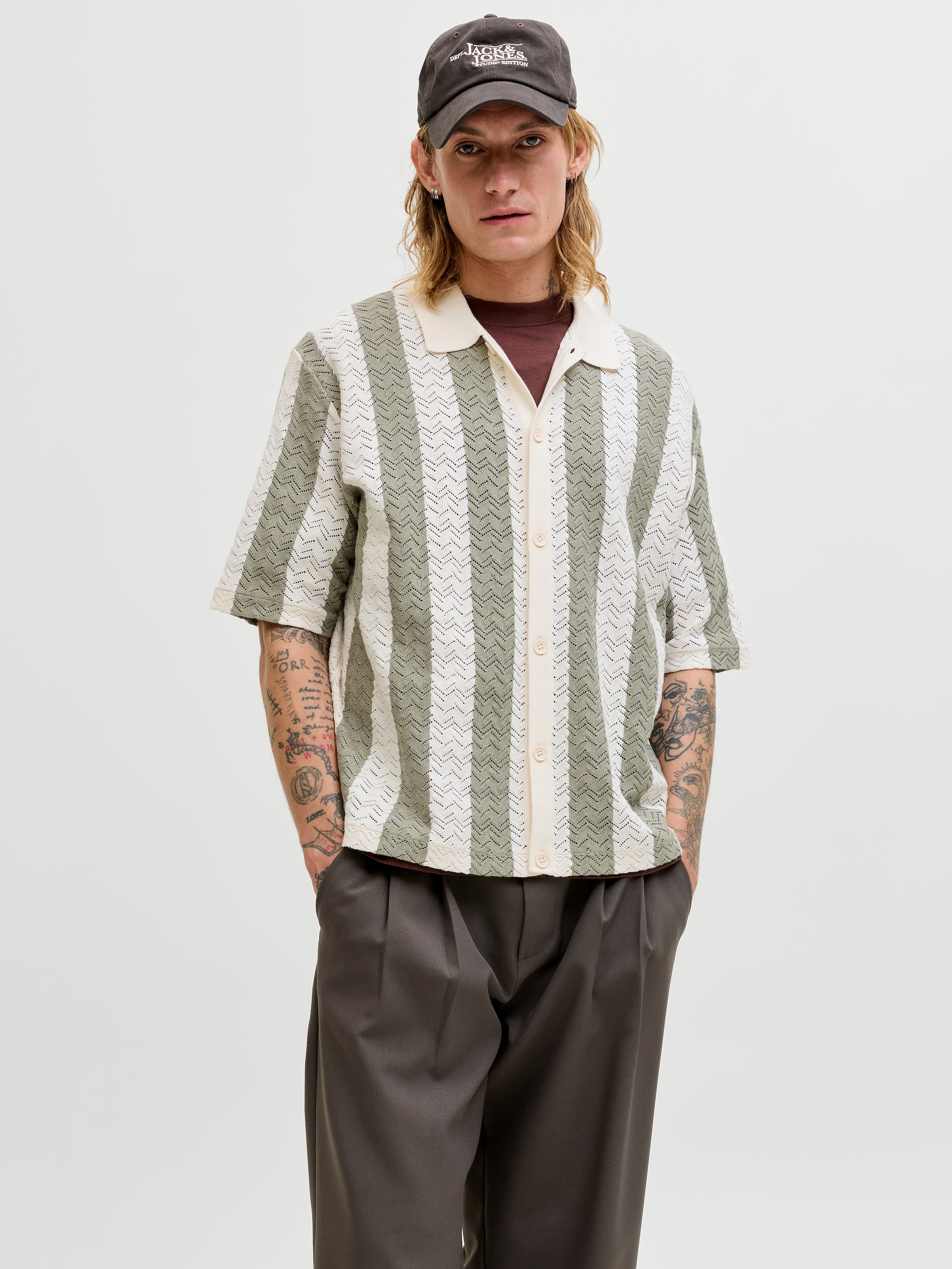 Jack & Jones Polokragenpullover »JORTYLER KNIT SS POLO SN« Baumwollmischung, relaxed fit