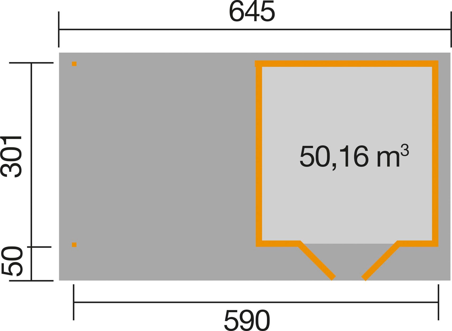 weka Gartenhaus »Designhaus 126 Plus« mit Anbaudach