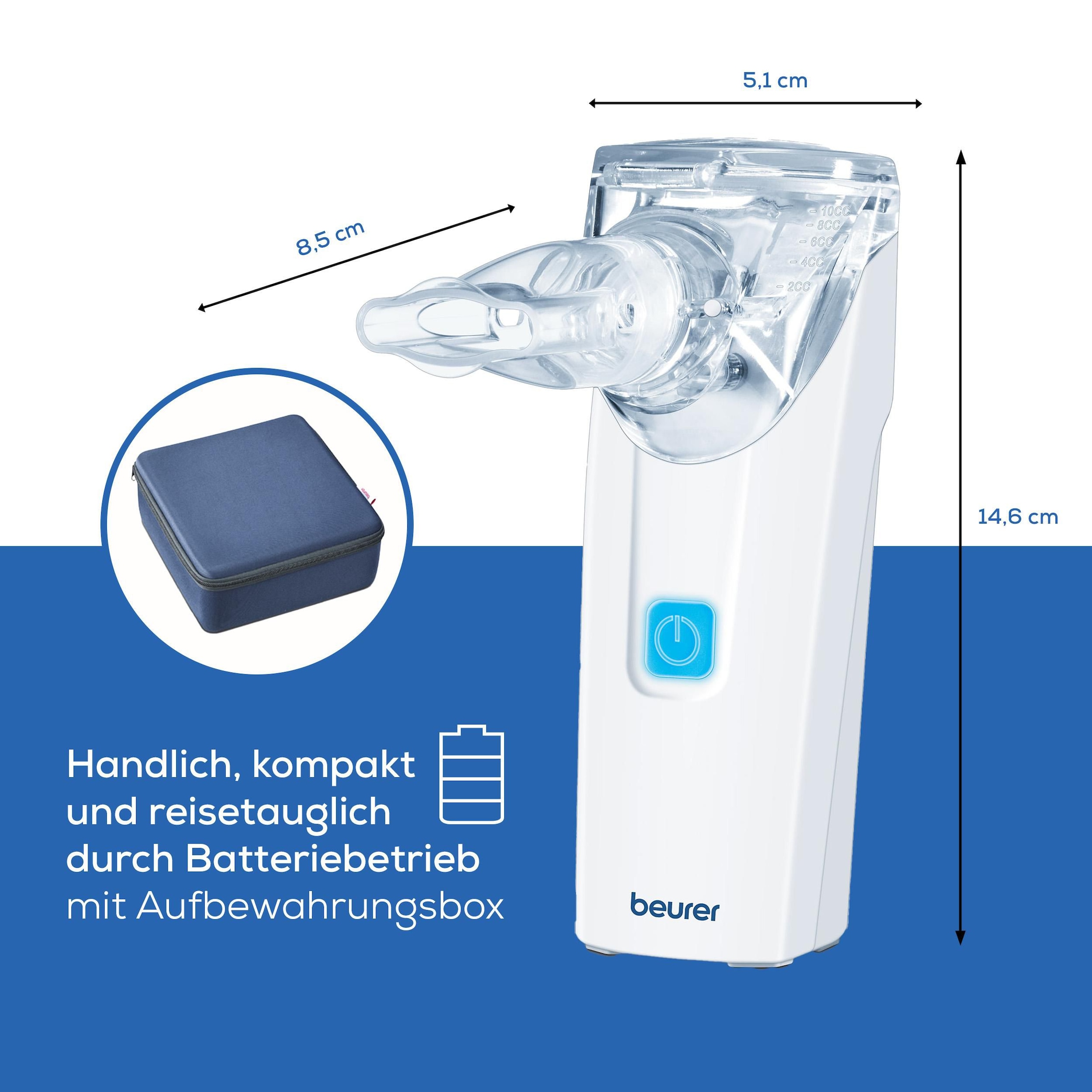 BEURER Inhalationsgerät »IH 55 Inhalator zur Behandlung der oberen und unteren Atemwege«, (Set, 7 tlg.), Inhalierer bei Erkältungen, Asthma und Atemwegserkrankungen