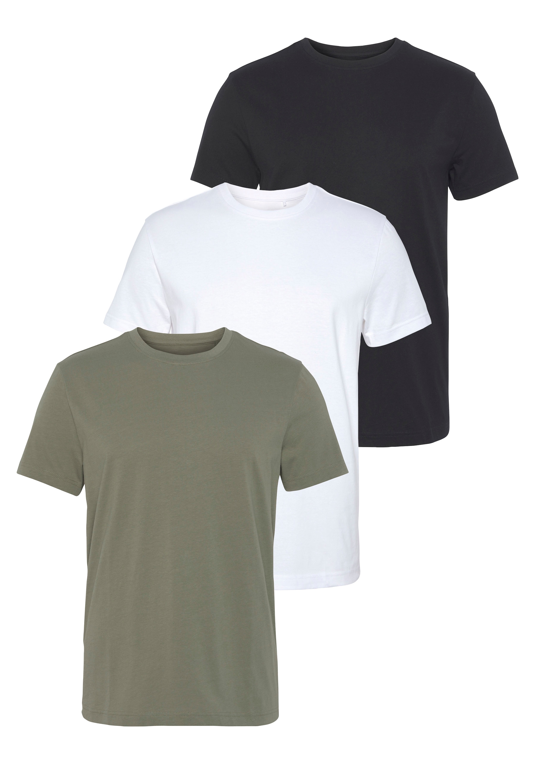 AJC T-Shirt, (3er-Pack), lockere Passform, Basic-Stil