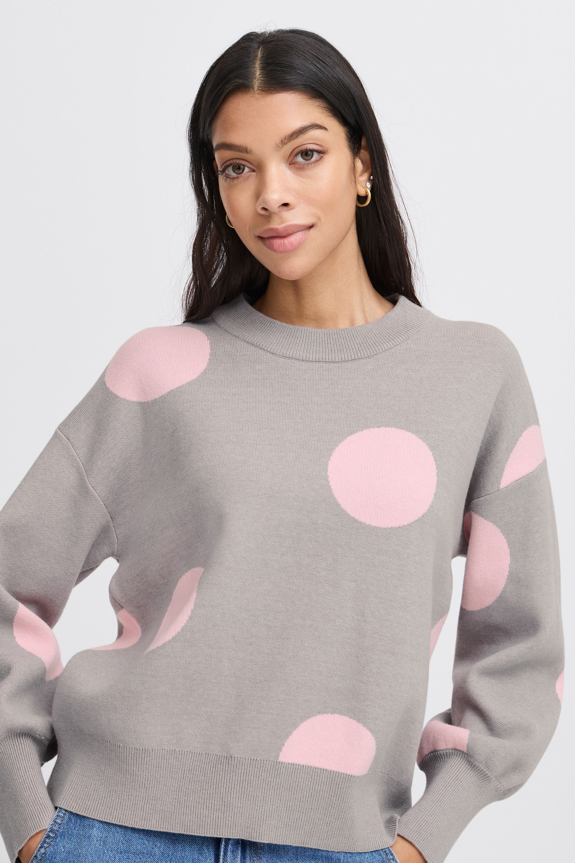 b.young Strickfleece-Pullover »Strickpullover BYOMME DOT JUMPER -«