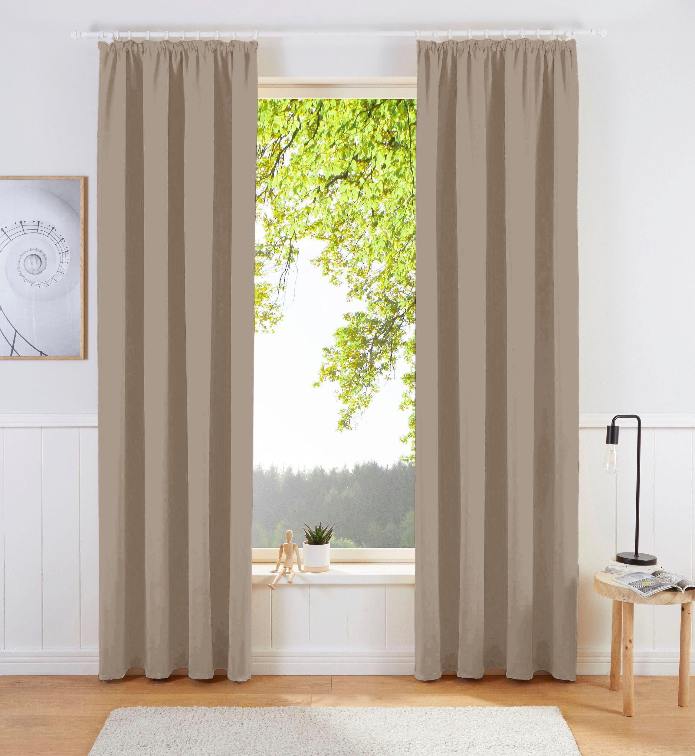 my home Gardine »SOLA«, (1 St.), Breite:130 cm oder 270 cm,1 Schal, einfarbig, Verdunkelung, Überbreite
