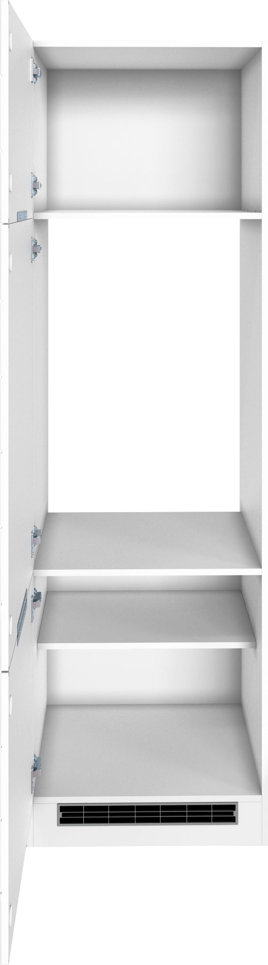 KOCHSTATION Kühlumbauschrank »KS-Luhe«, 60 cm breit, hochwertige MDF-Fronten mit waagerechter Lisene