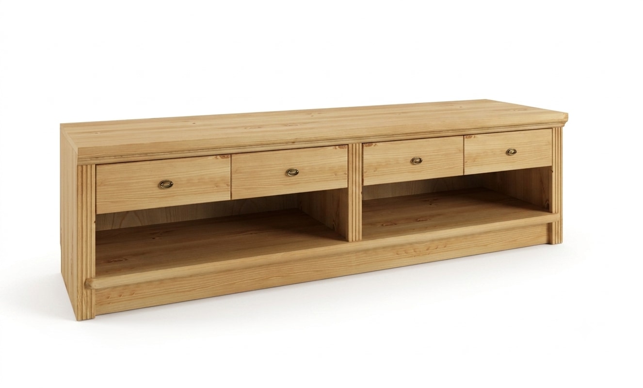 OTTO home Lowboard »Soeren TV-Kommode« B/T/H: 158/45/45 cm,  aus massiver Kiefer, mit 2 Schubladen, FSC®-zertifiziert
