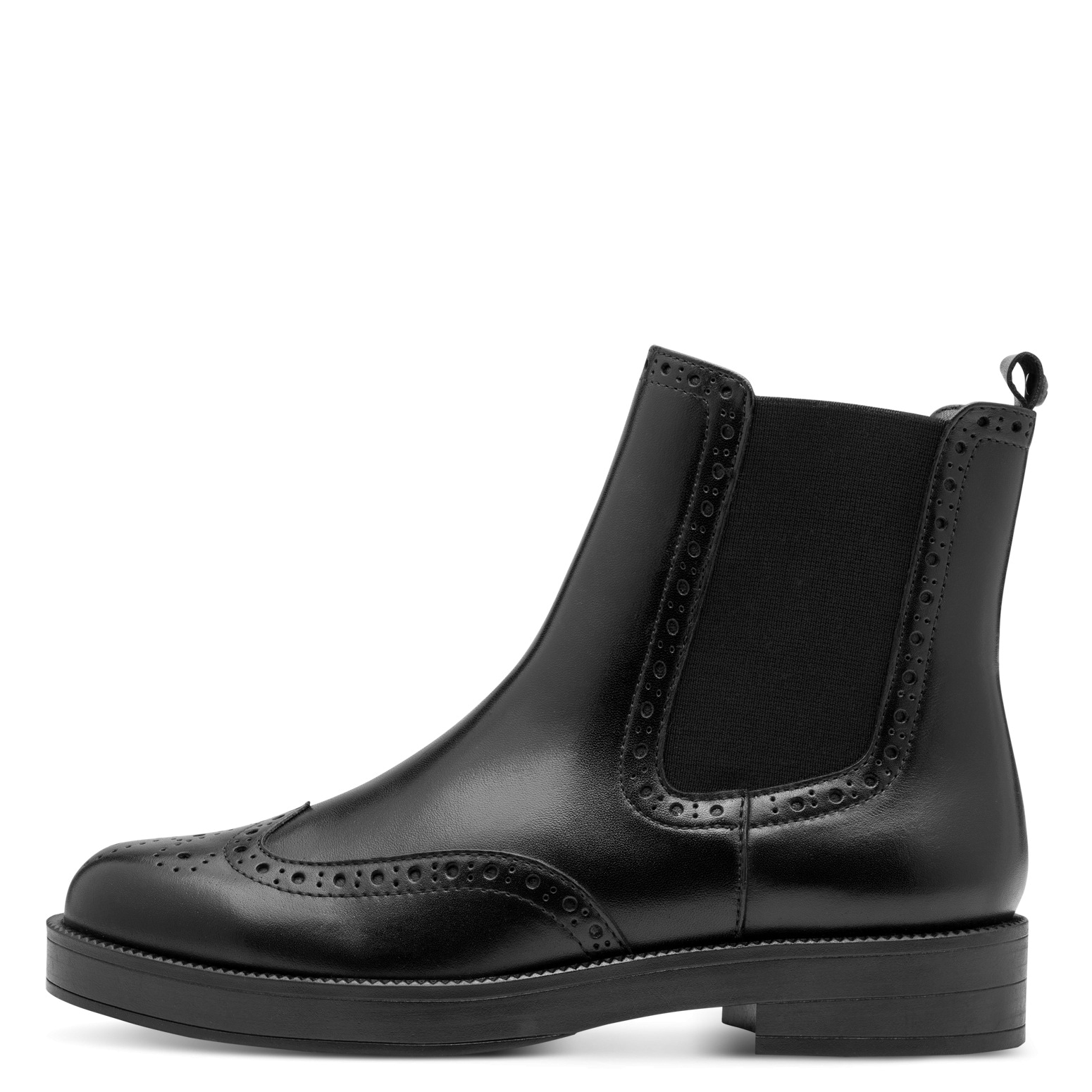 Tamaris Chelseaboots, Blockabsatz, Stiefelette, Businessschuh mit eleganter Lyralochung