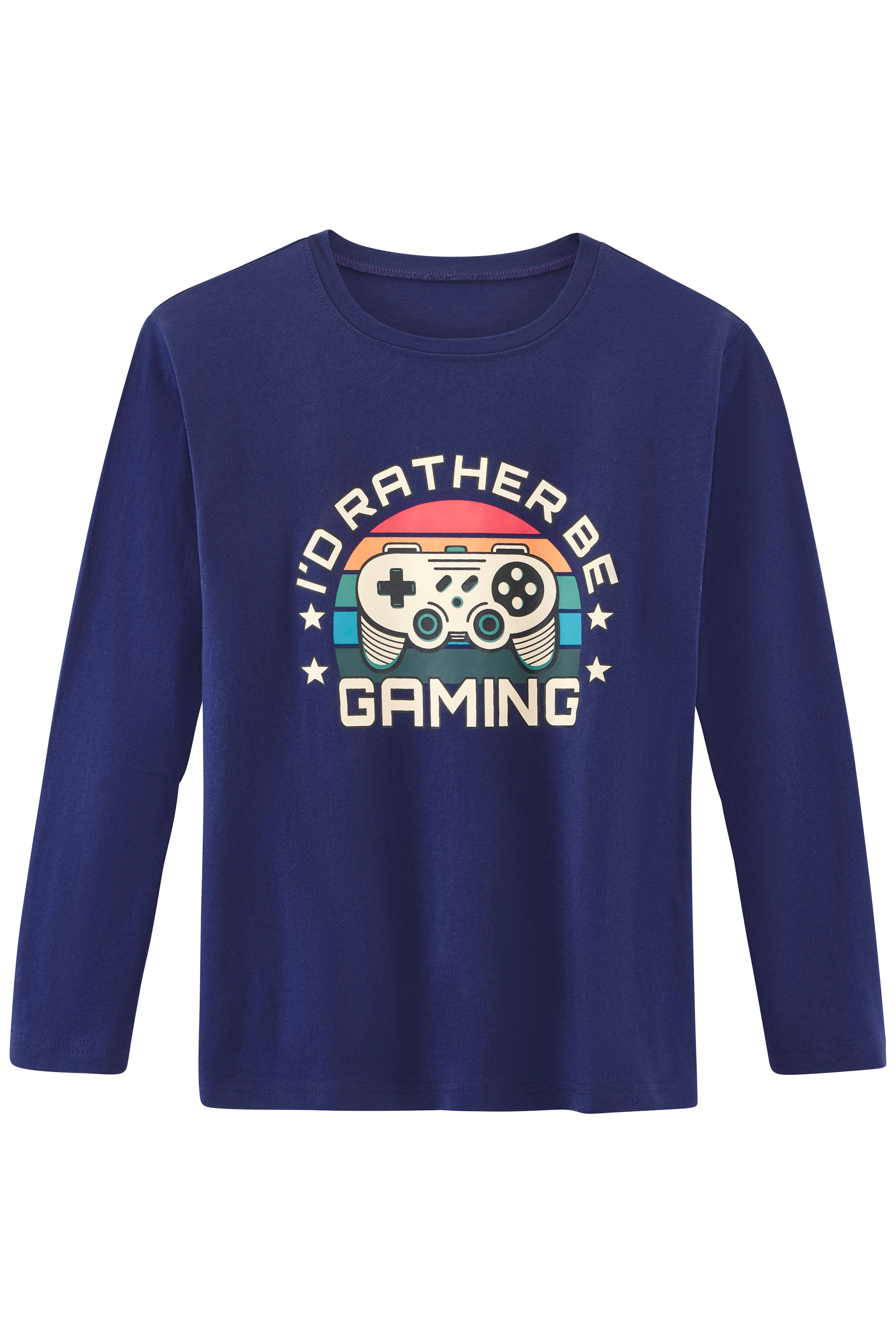 AUTHENTIC LE JOGGER Pyjama, (Packung, 2 tlg., 1 Stück), Schlafanzug mit großem Gaming - Print vorn