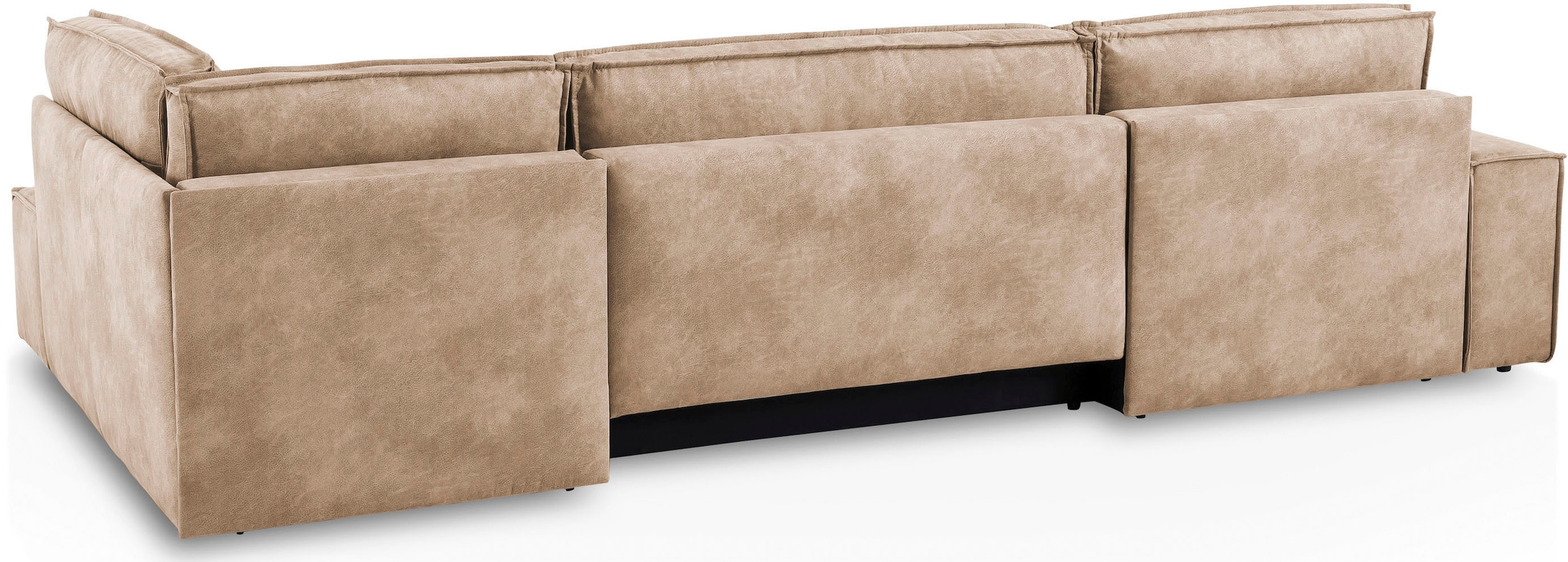 Home affaire Wohnlandschaft »SHERWOOD XXL 329 cm, U-Form, Schlafsofa,«, Schlaffunktion m. Bettkasten (194x139 cm), Cord, Vintage, Samtvelours