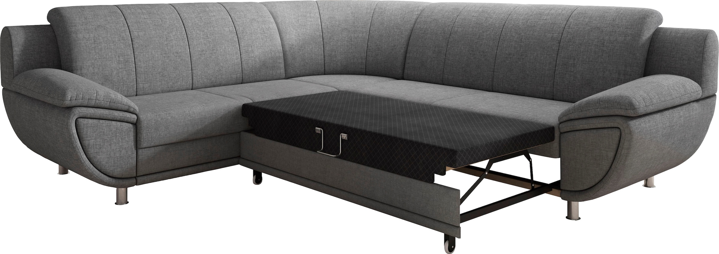 TRENDMANUFAKTUR Ecksofa »Rondo II, L-Form«, wahlweise mit Federkern, wahlweise mit Bettfunktion