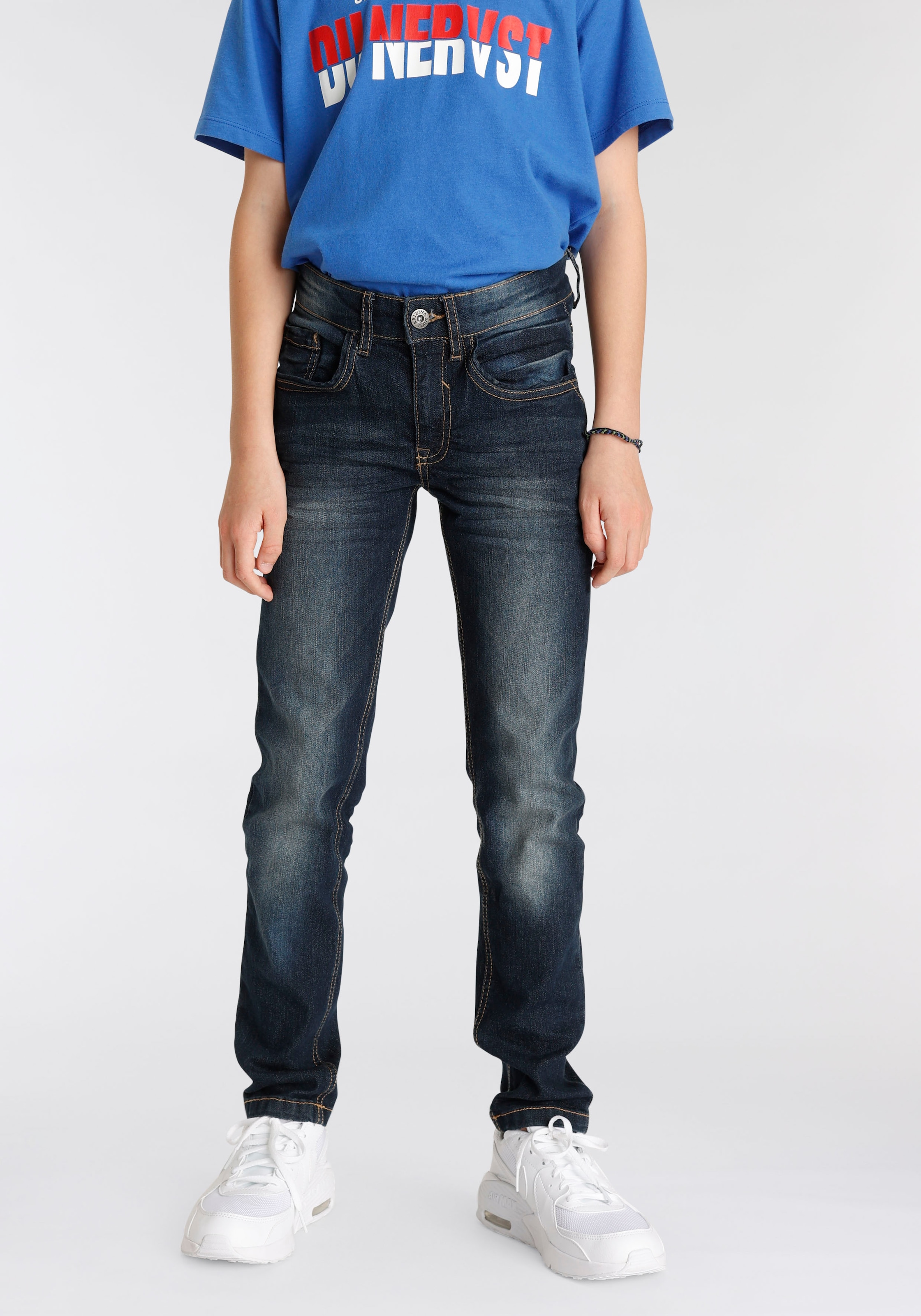 5-Pocket-Jeans » Jungen Stretch-Jeans mit Destroyed-Details« OTTO Jungen Kleidung Hosen & Jeans Jeans Stretch Jeans 