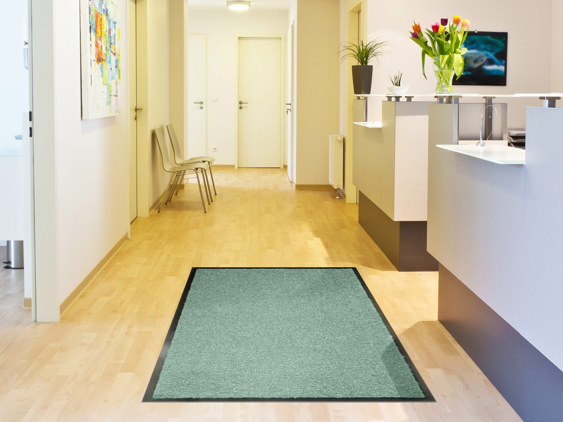 Primaflor-Ideen in Textil Fußmatte »Schmutzfangmatte CLEAN PRO, Made in Belgium«, rechteckig, 8 mm Höhe, Uni-Farben, UV-beständig, strapazierfähig, waschbar
