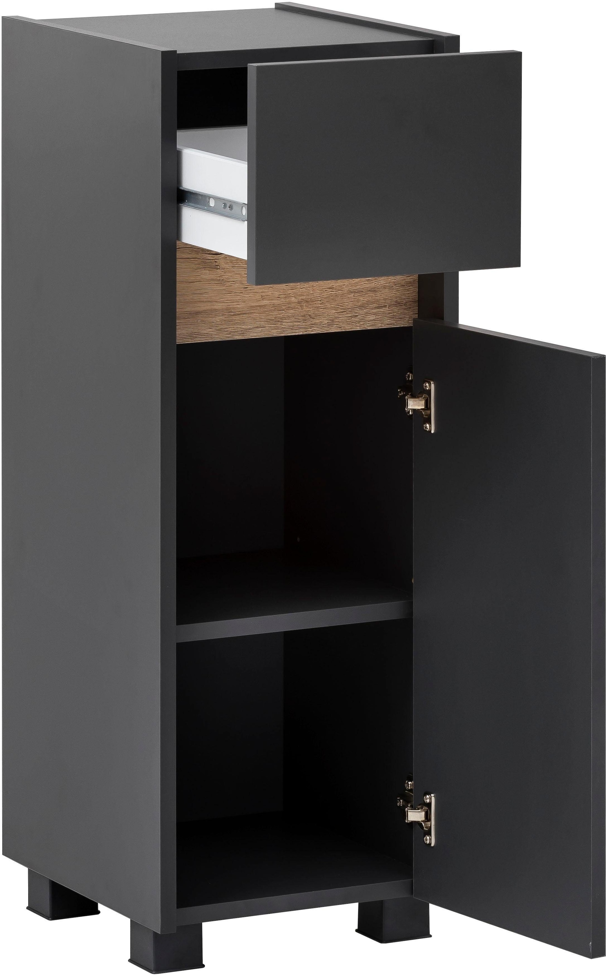 Schildmeyer Unterschrank »Cosmo in verschiedenen Farben«, Breite 30 cm, Badezimmerschrank, Blende im modernen Wildeiche-Look