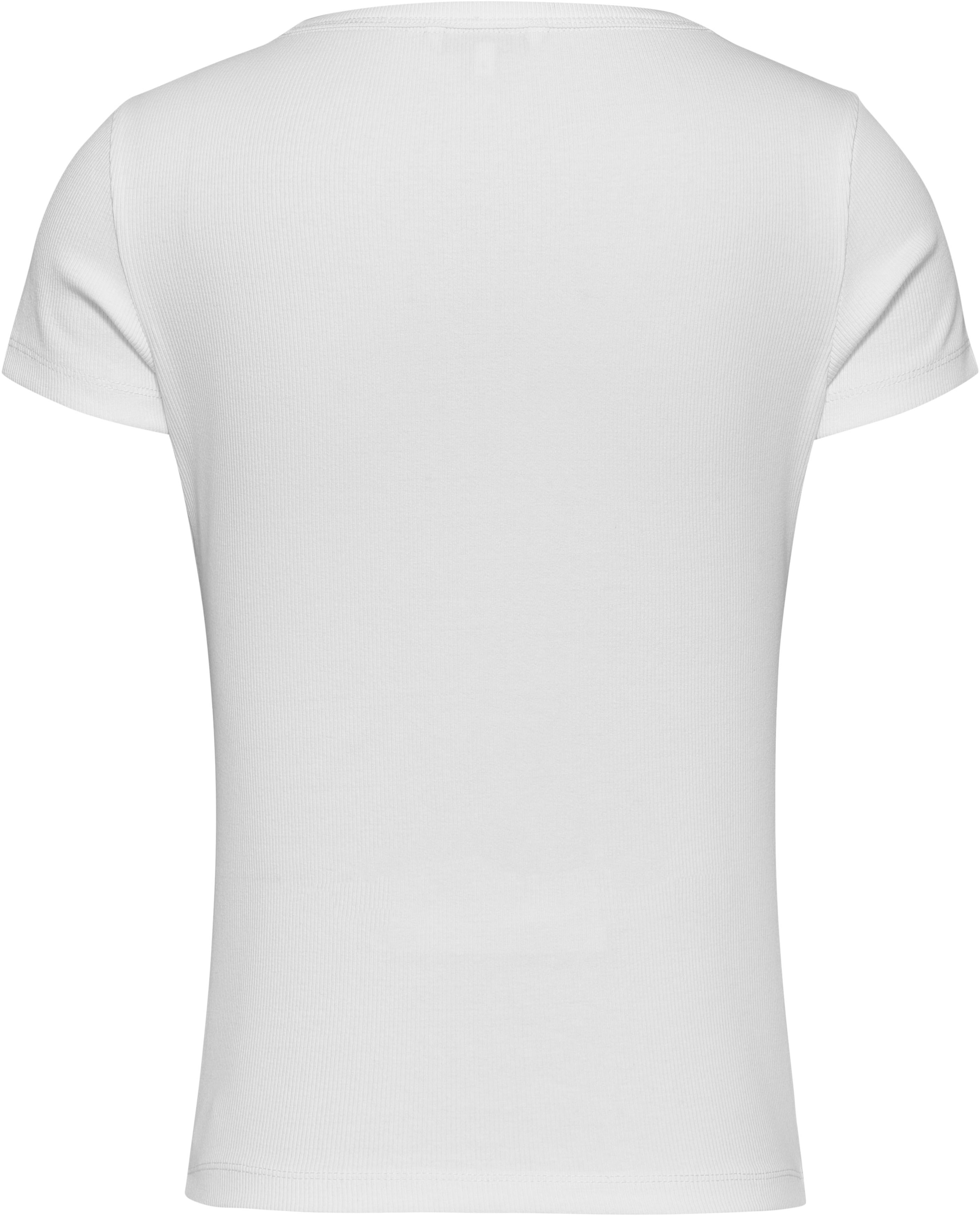 Tommy Jeans T-Shirt »TJW SLIM ESSENTIAL RIB V SS«, mit Logostickerei