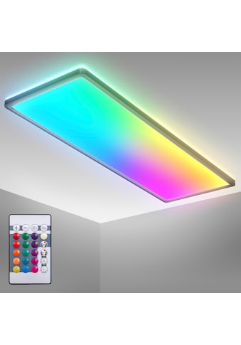 LED ultraflache Deckenleuchte mit Hintergrundbeleuchtungseffekt, inkl. Fernbedienung, ...
