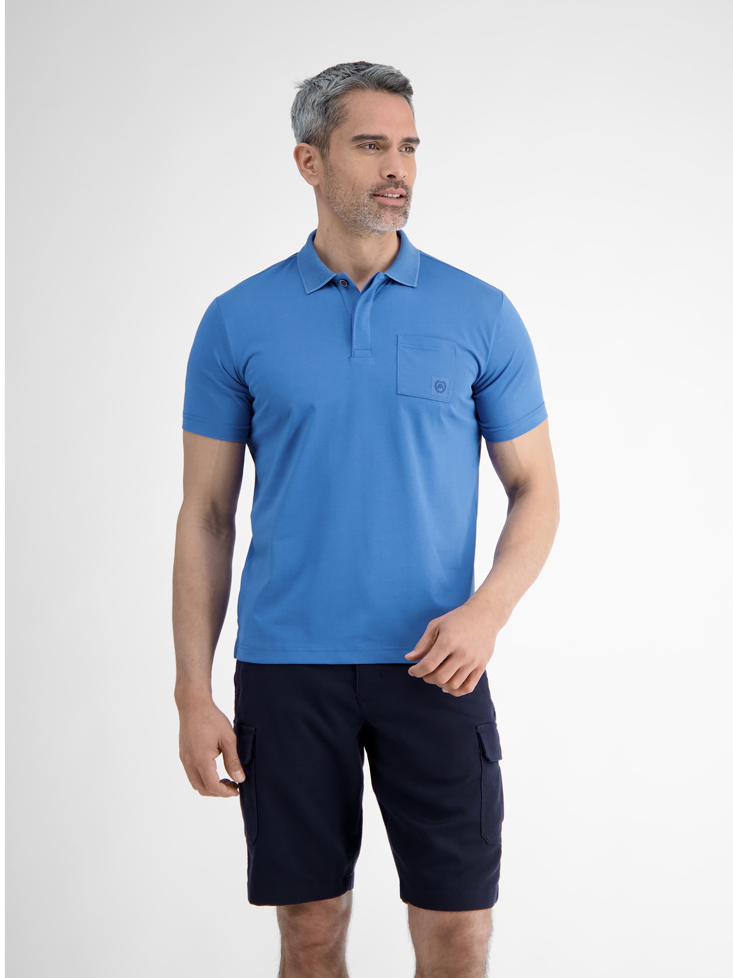 Lerros Herren Poloshirt »Performance Poloshirt mit COOL & DRY Funktion« in blau, Größe XXL