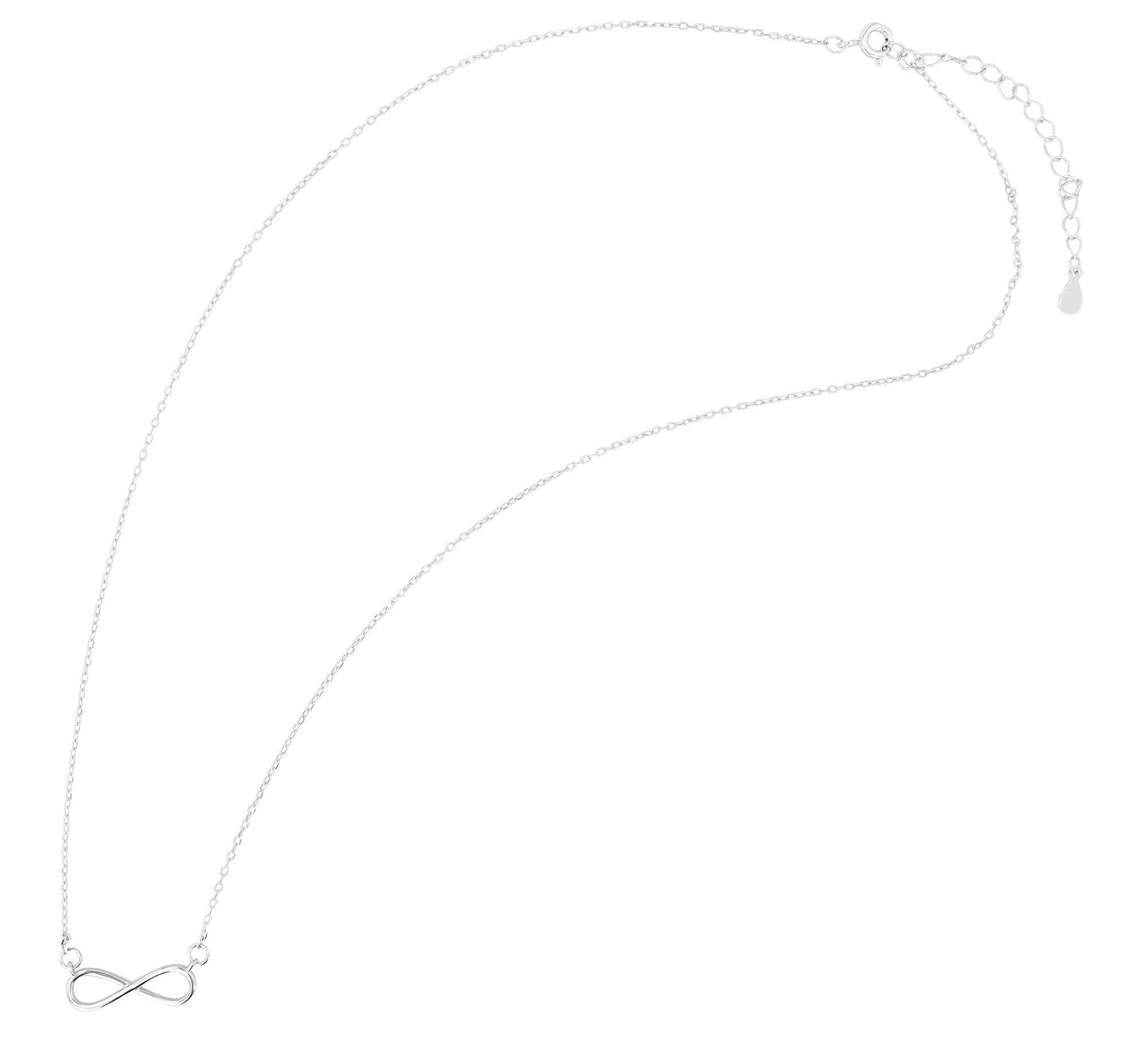 Adelia´s Gliederkette »Damen Halskette ¿ Unendlichkeitszeichen aus 925 Silber 42+5«