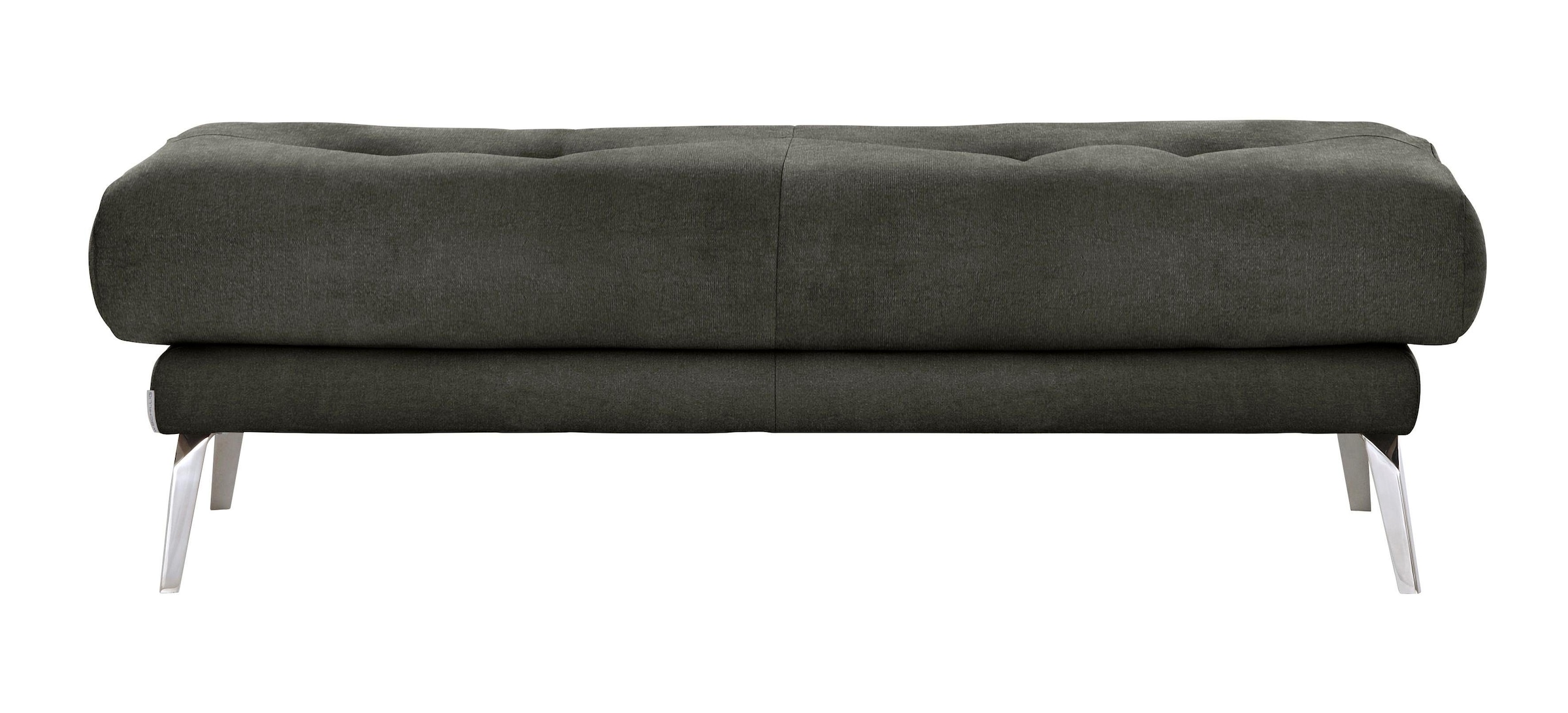 W.SCHILLIG Hocker »softy«, mit dekorativer Heftung im Sitz, Füße Chrom glänzend