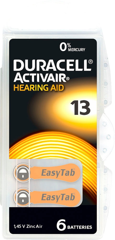 Duracell Batterie »ActivAir«, PR48, (Packung, 6 St.)