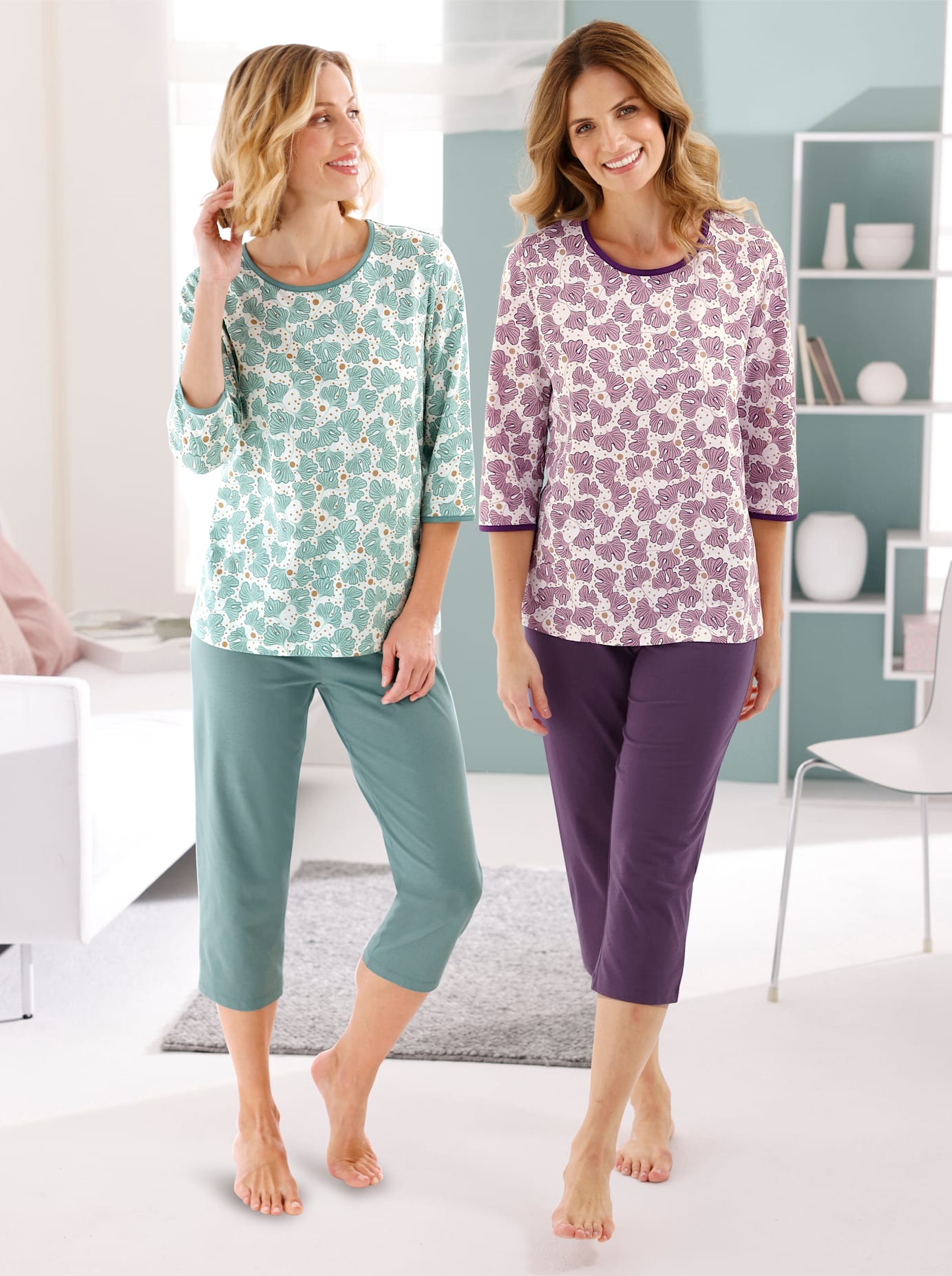 Wäschepur Damen Schlafanzug in beige, Größe 40/42