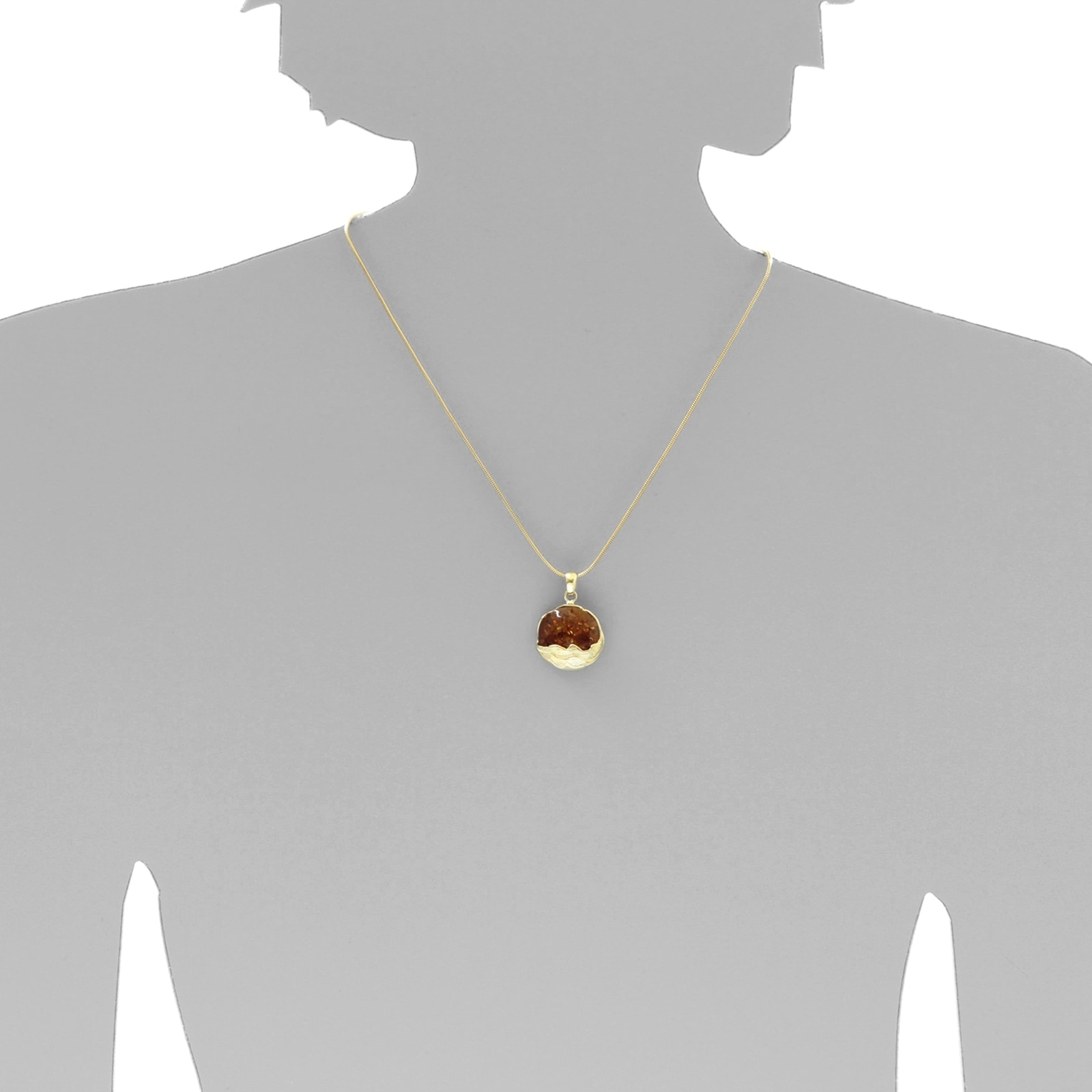 OSTSEE-SCHMUCK Kettenanhänger »- Auri - Gold 333/000 - Bernstein«