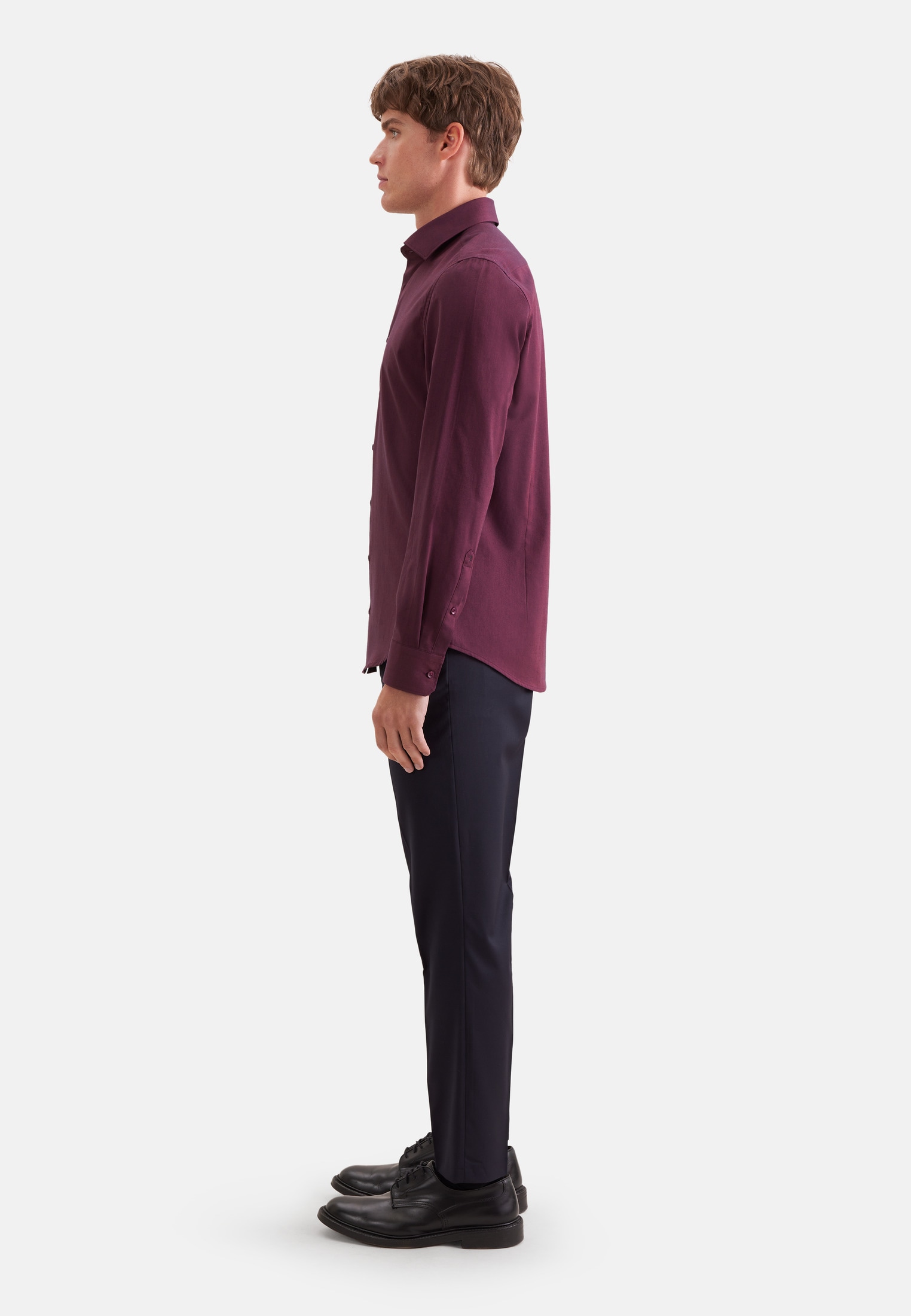 seidensticker Flanellhemd »Schwarze Rose« Slim 1/1 Kentkragen Uni