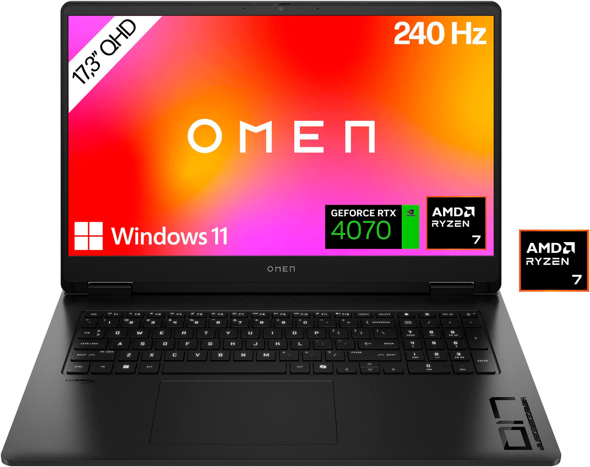 Gaming-Notebook »Omen 17-db0079ng«, 43,9 cm, / 17,3 Zoll, AMD, Ryzen 7, GeForce RTX...