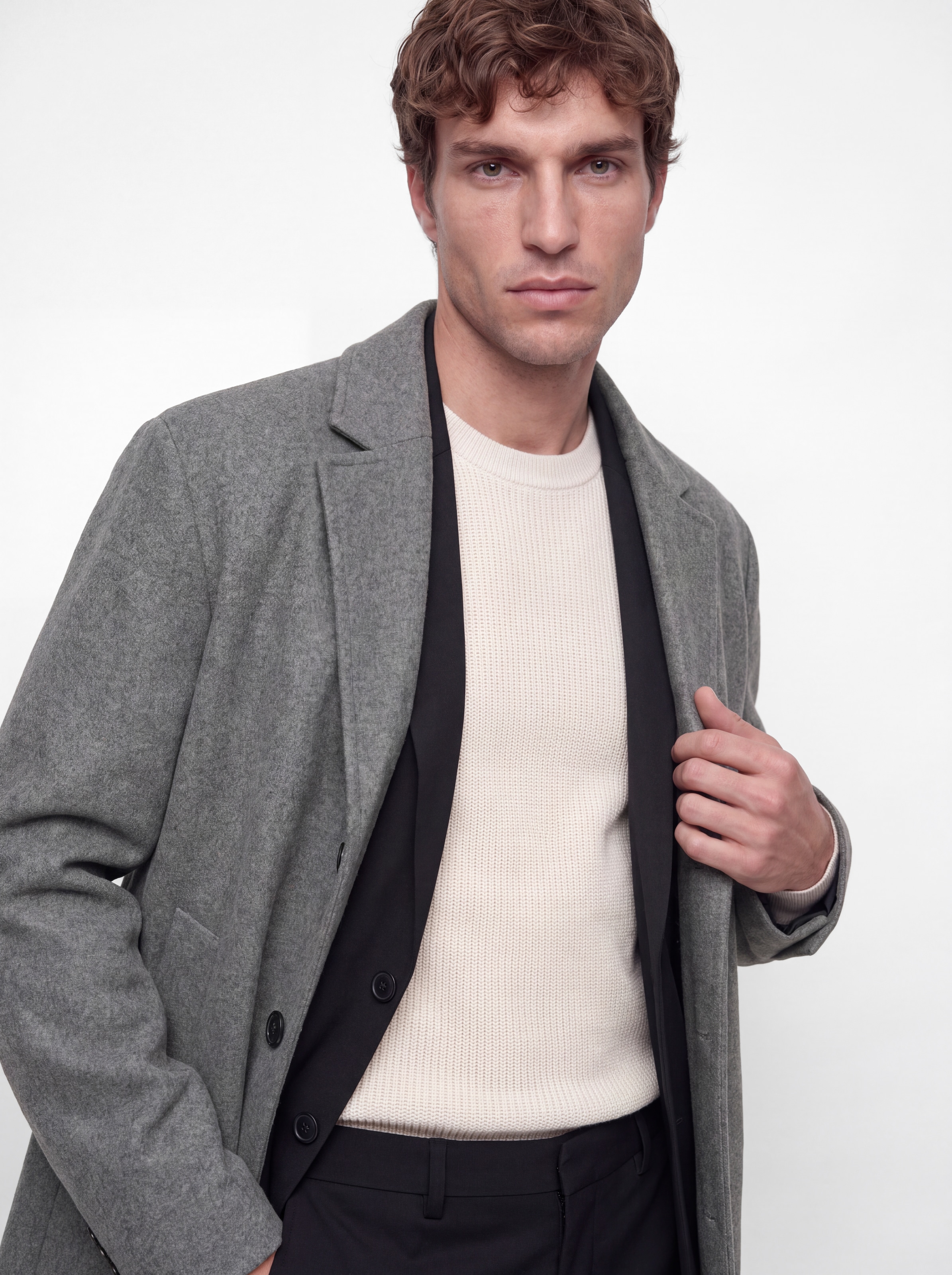 Jack & Jones Kurzmantel »JJEJAMES COAT SN« Kunstfaser, mit Reverskragen