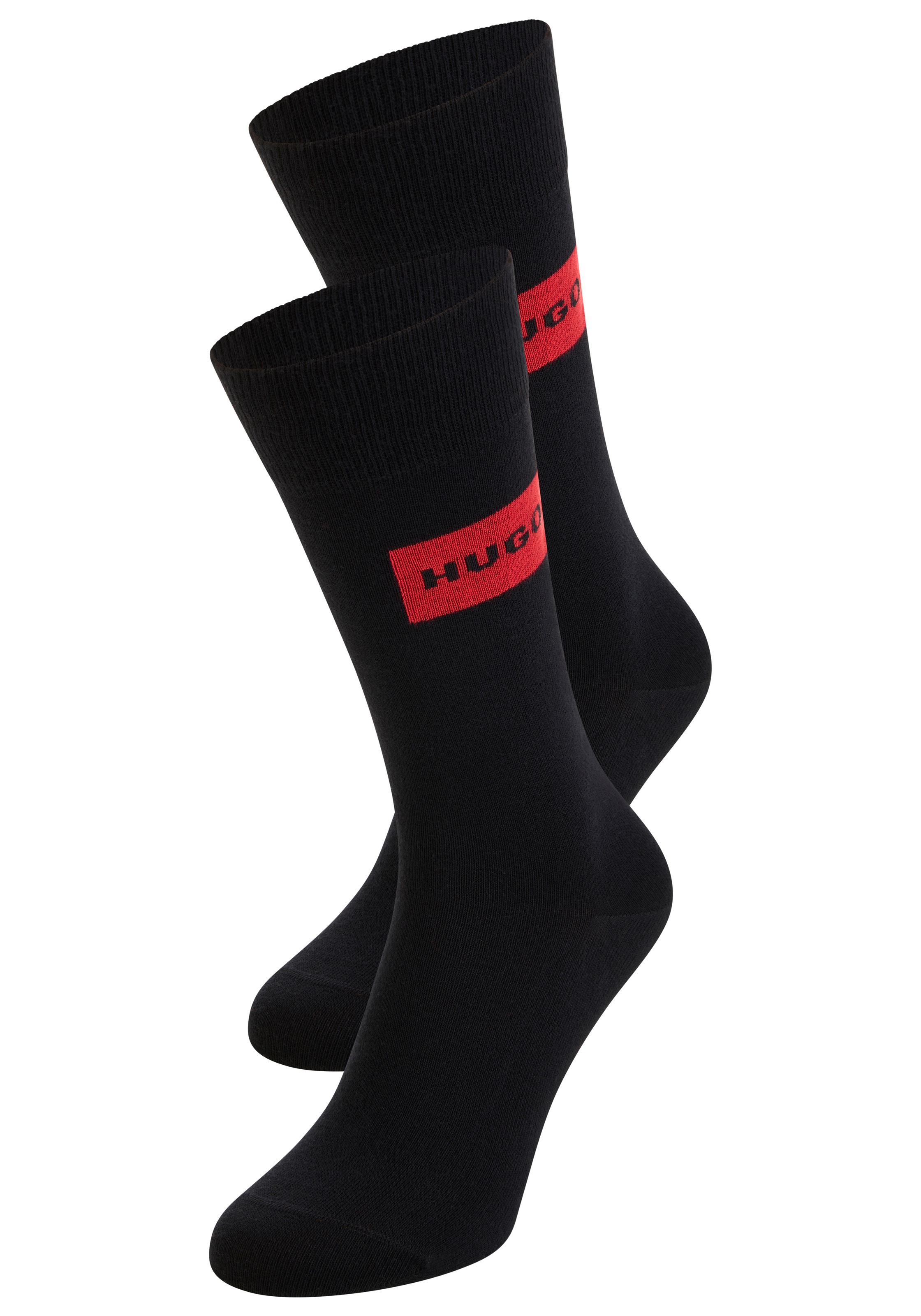 HUGO Underwear Socken »RED LABEL« 2 Paar tlg. mittelhoch, verstärkte Fersen- und Zehenbereich, Rippbündchen