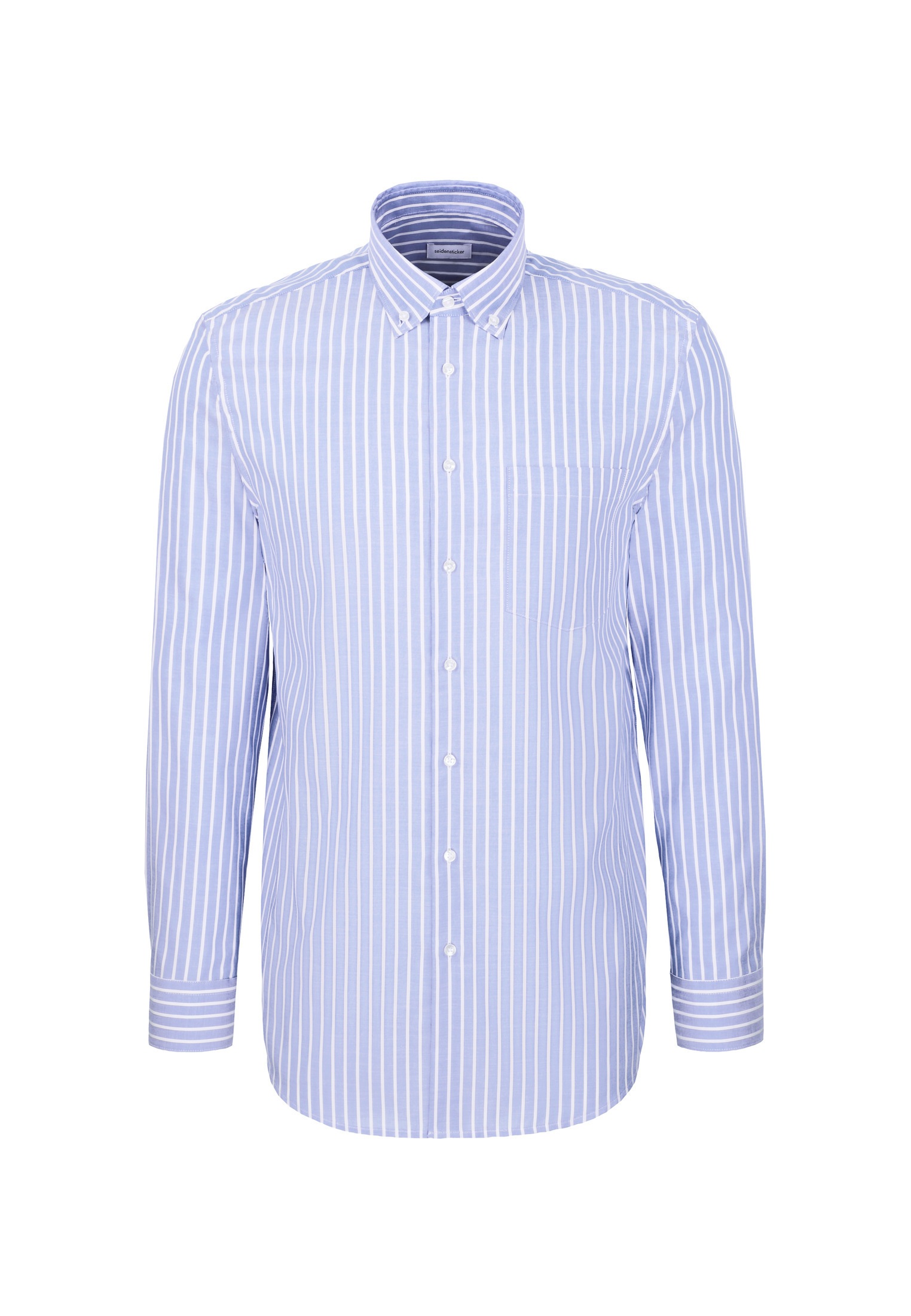 seidensticker Businesshemd »Schwarze Rose« Regular 1/1 Button-Down-Kragen Gestreift