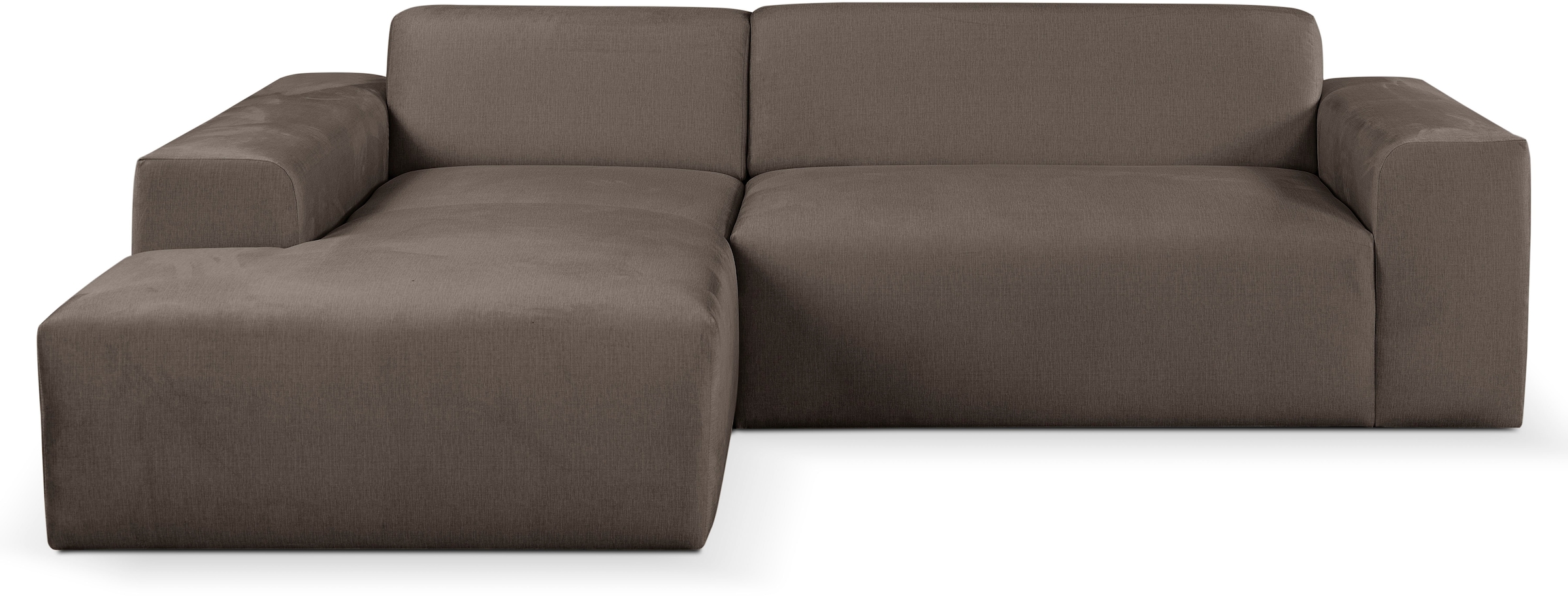 WERK2 Ecksofa »Zeus-L modern und zeitlos, Breite 253cm, bequemes Sofa«, Curvy Trend Ecksofa mit urbaner Optik