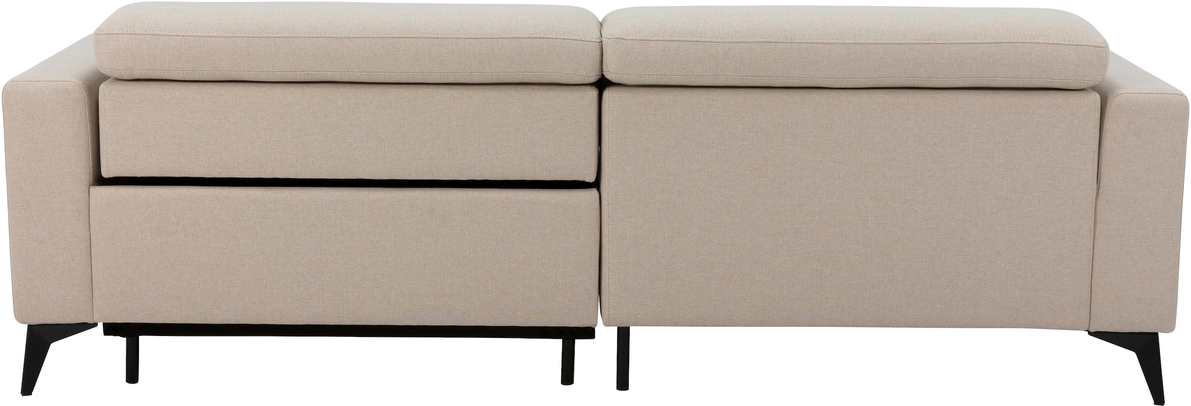 OTTO home Ecksofa »LEWII, L-Form, 213 cm - elektr. Relaxfunktion« mit USB A/C-Anschluss. Federkern, verstellbaren Kopfstützen, Webstoff