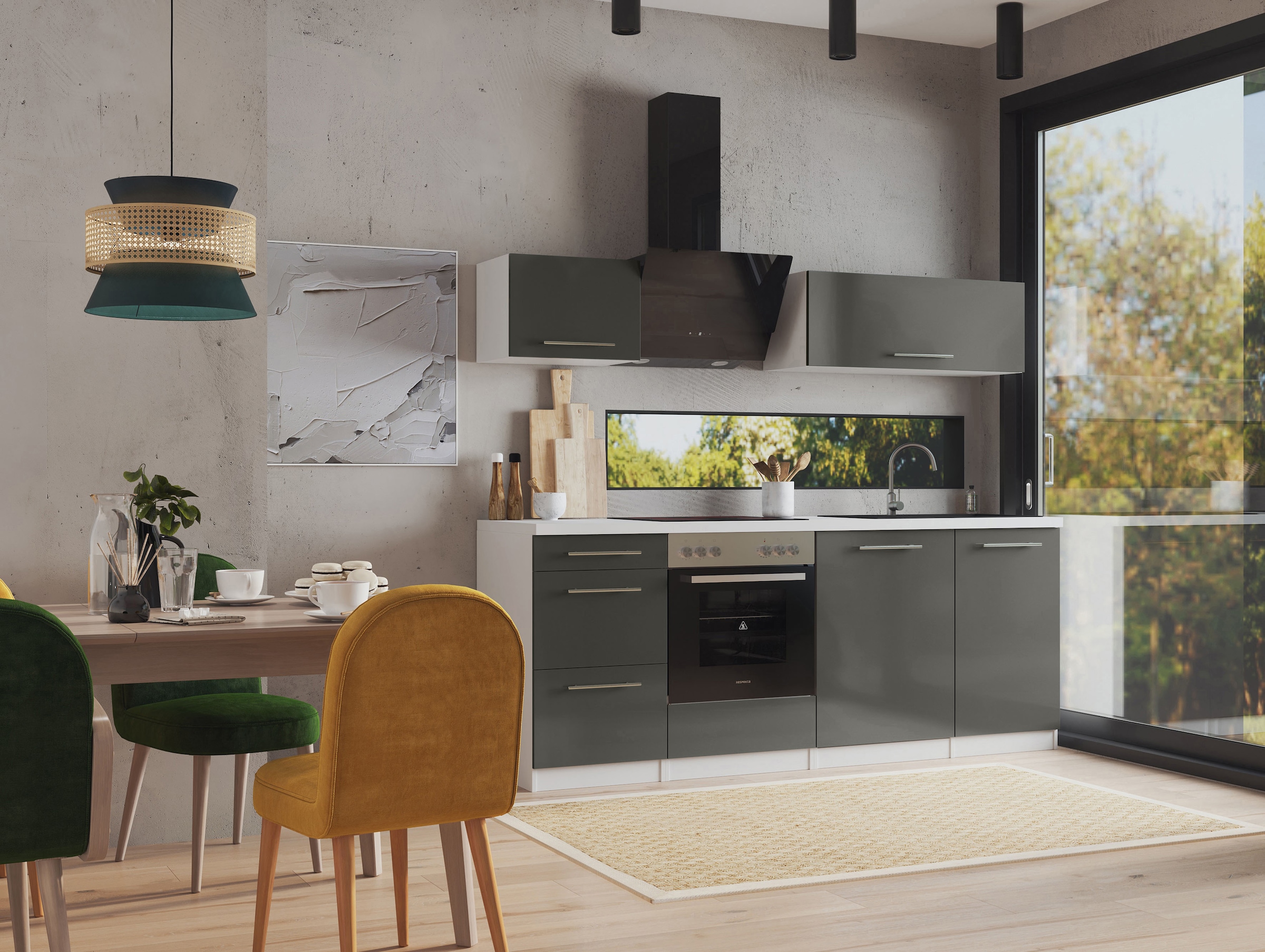 RESPEKTA Küche »Amanda« Breite 220 cm, mit Soft-Close, exklusiver Konfiguration für OTTO