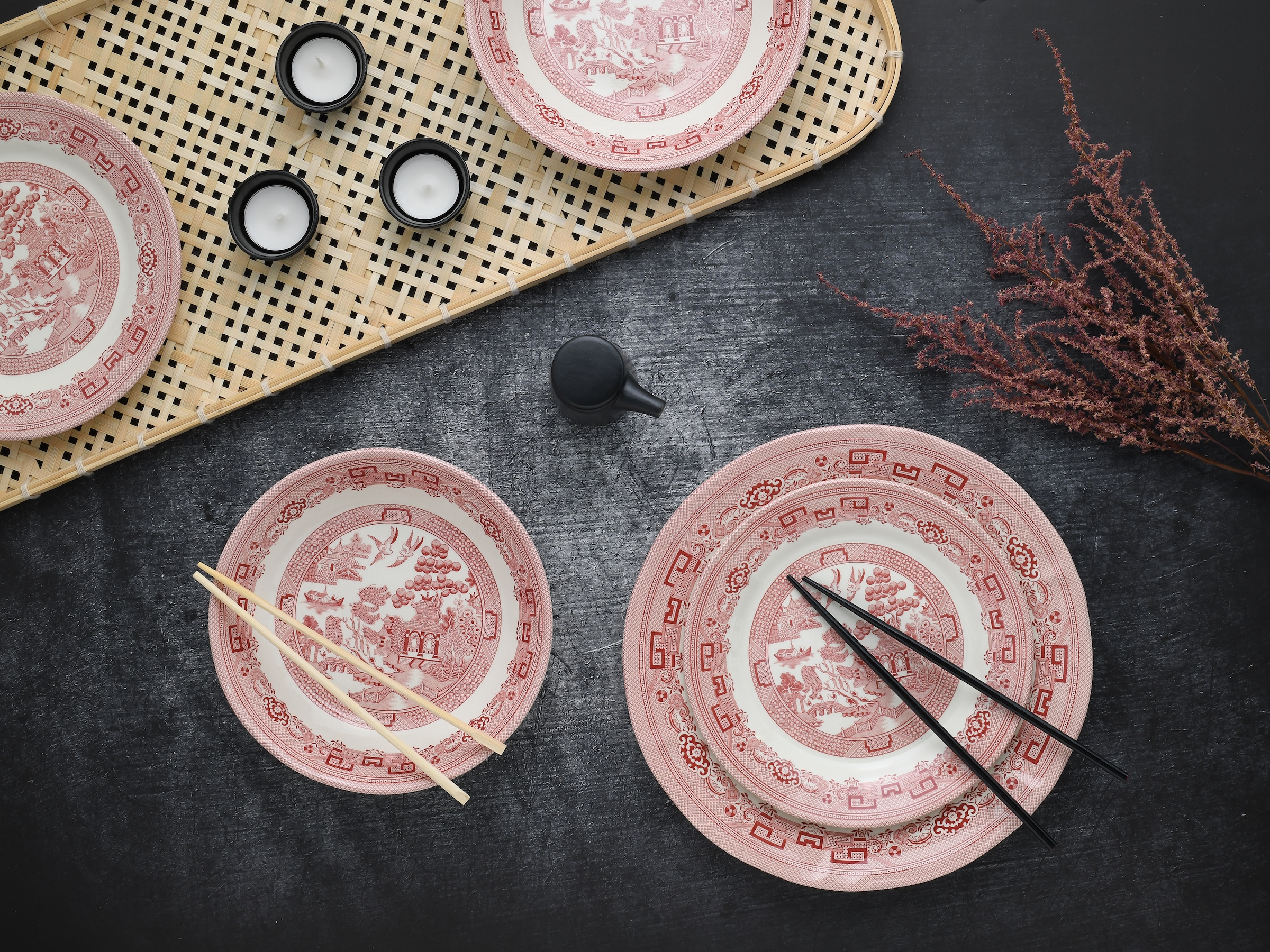 CreaTable Teller-Set »China Town, Teller Set 18-tlg« Fernöstliche Kultur